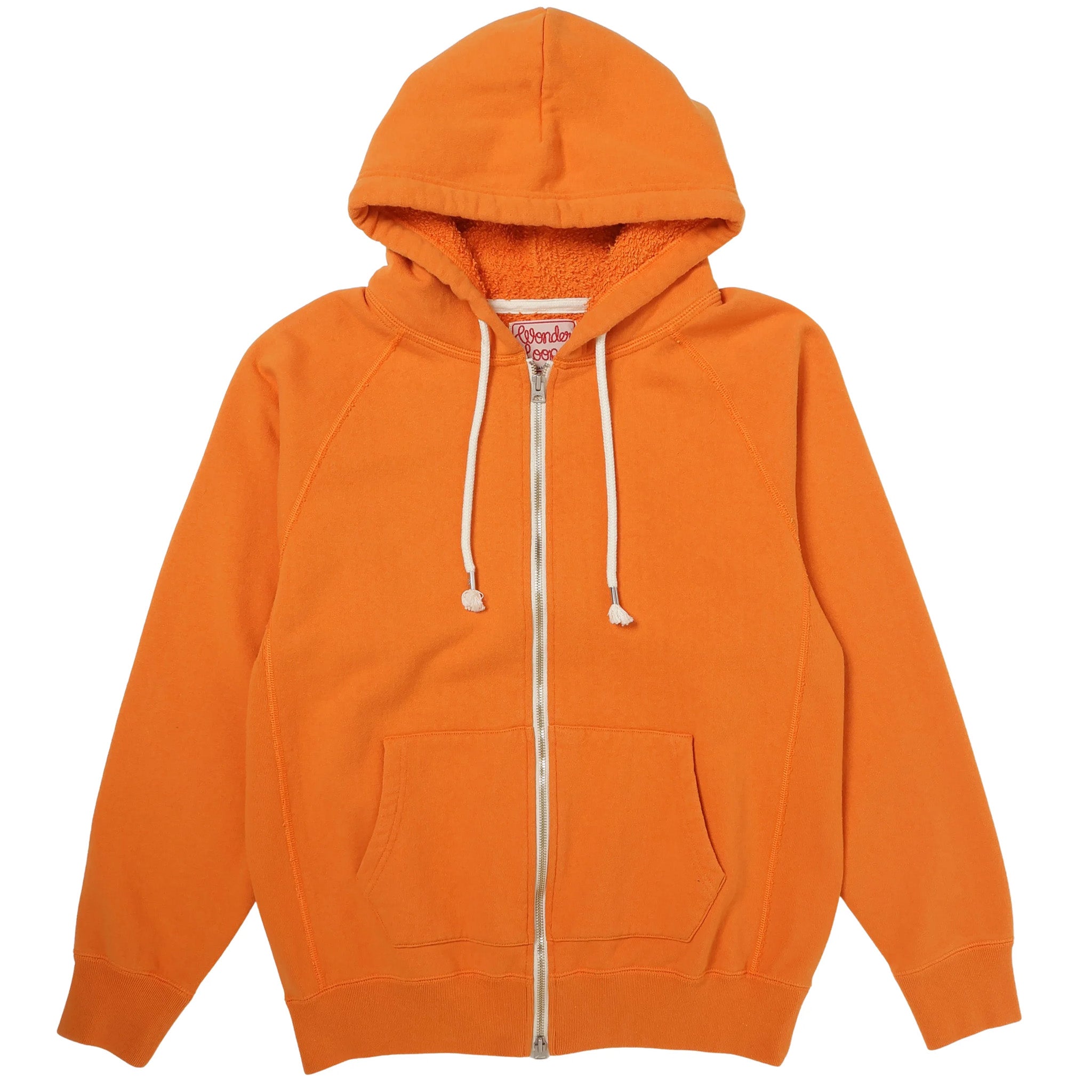Zip Hoodie - Super Looper French Terry - Orange by Wonder Looper