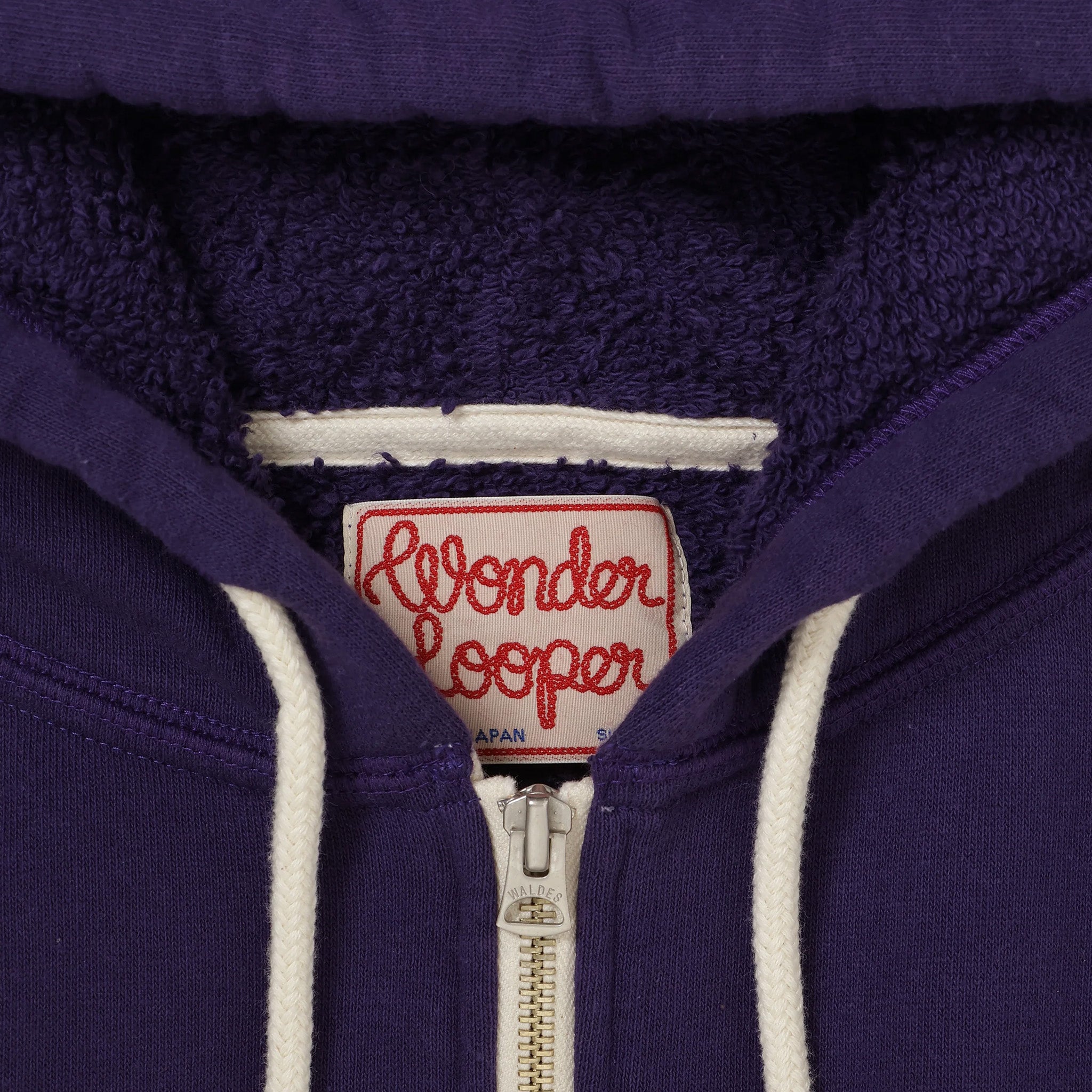 Zip Hoodie - Super Looper French Terry - Purple by Wonder Looper
