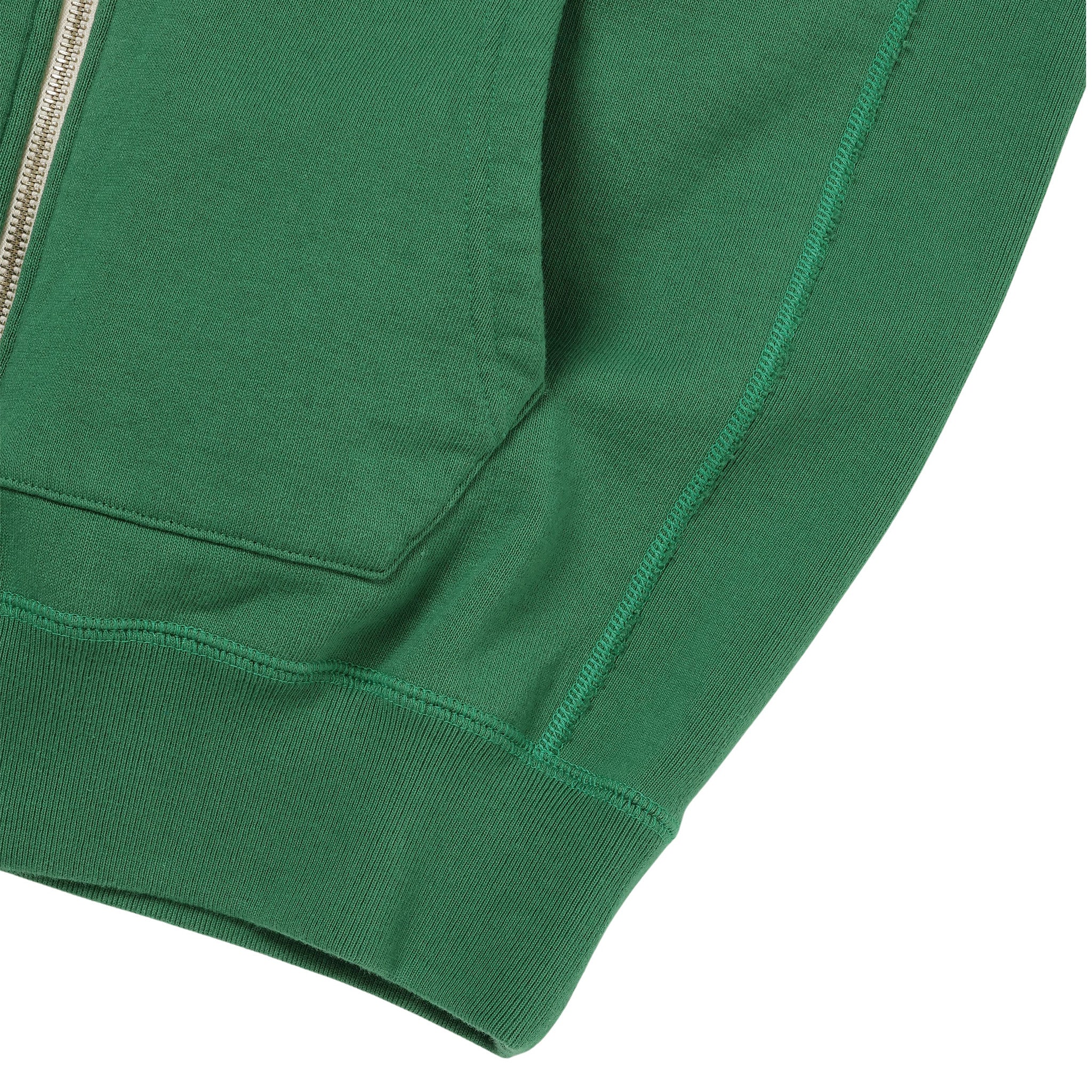 Zip Hoodie - Super Looper French Terry - Varsity Green by Wonder Looper