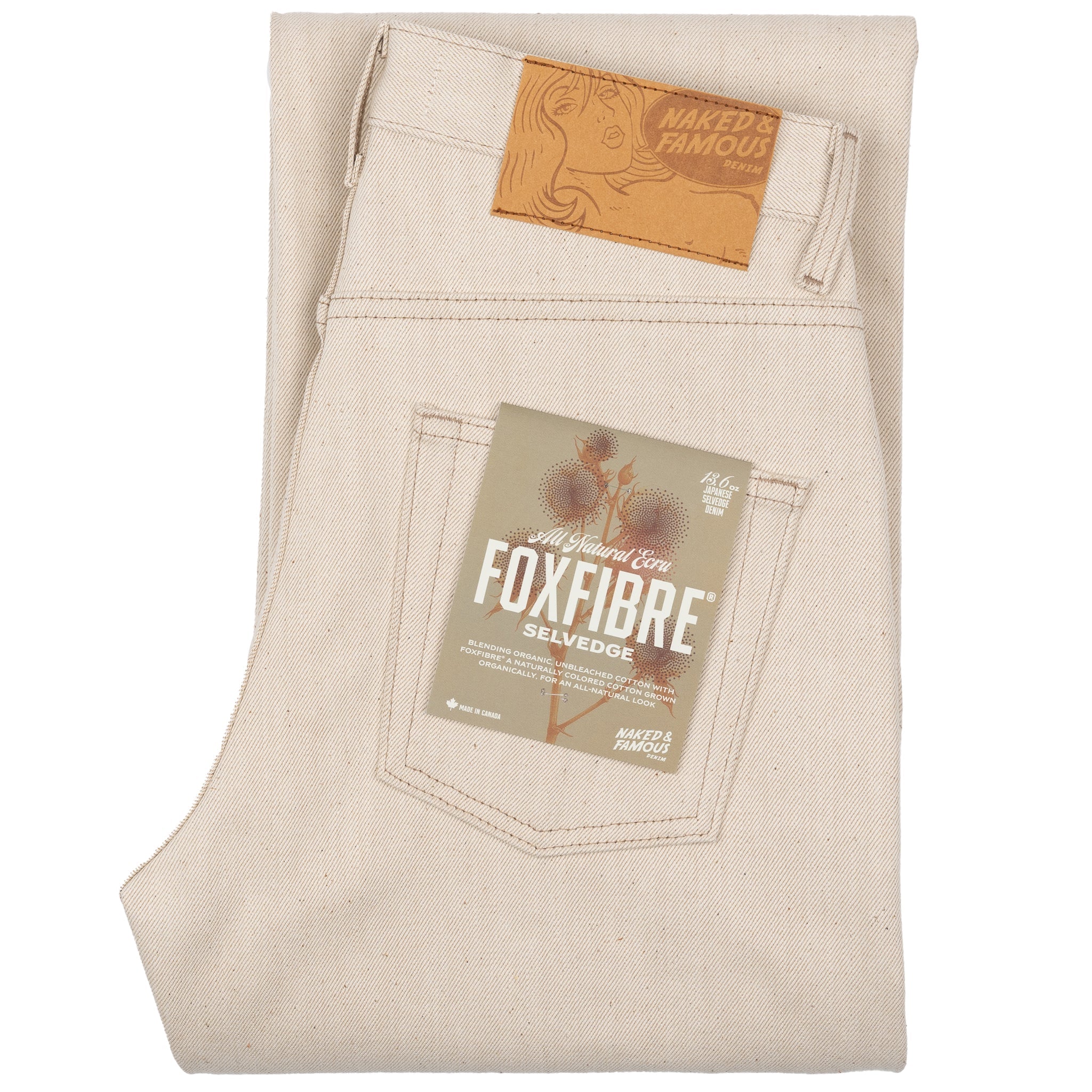 Strong Guy - All Natural Ecru Foxfibre® Selvedge by Naked & Famous Denim