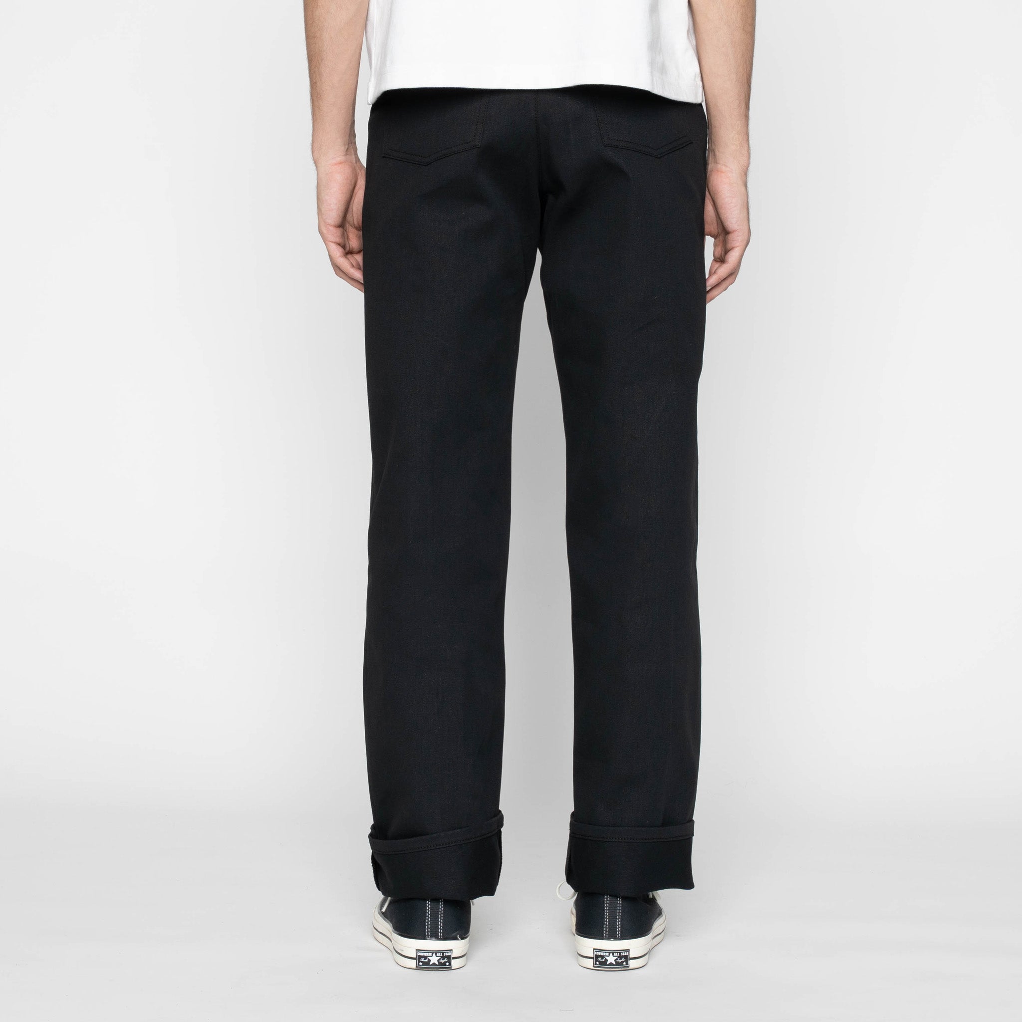 Pleated Trouser - Selvedge Slacks Black by Naked & Famous Denim