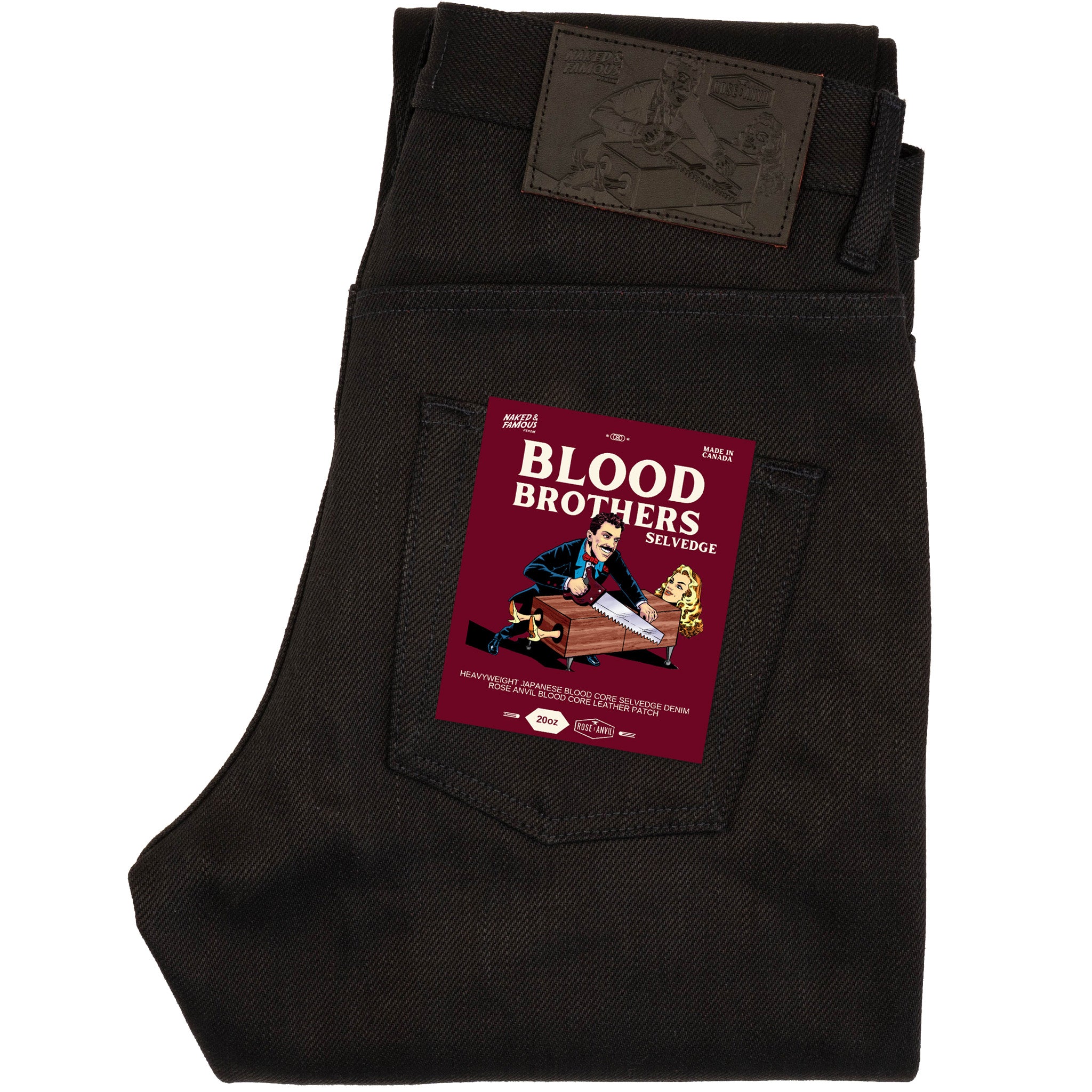 Weird Guy - Blood Brothers Selvedge - Indigo x Black by Naked & Famous Denim