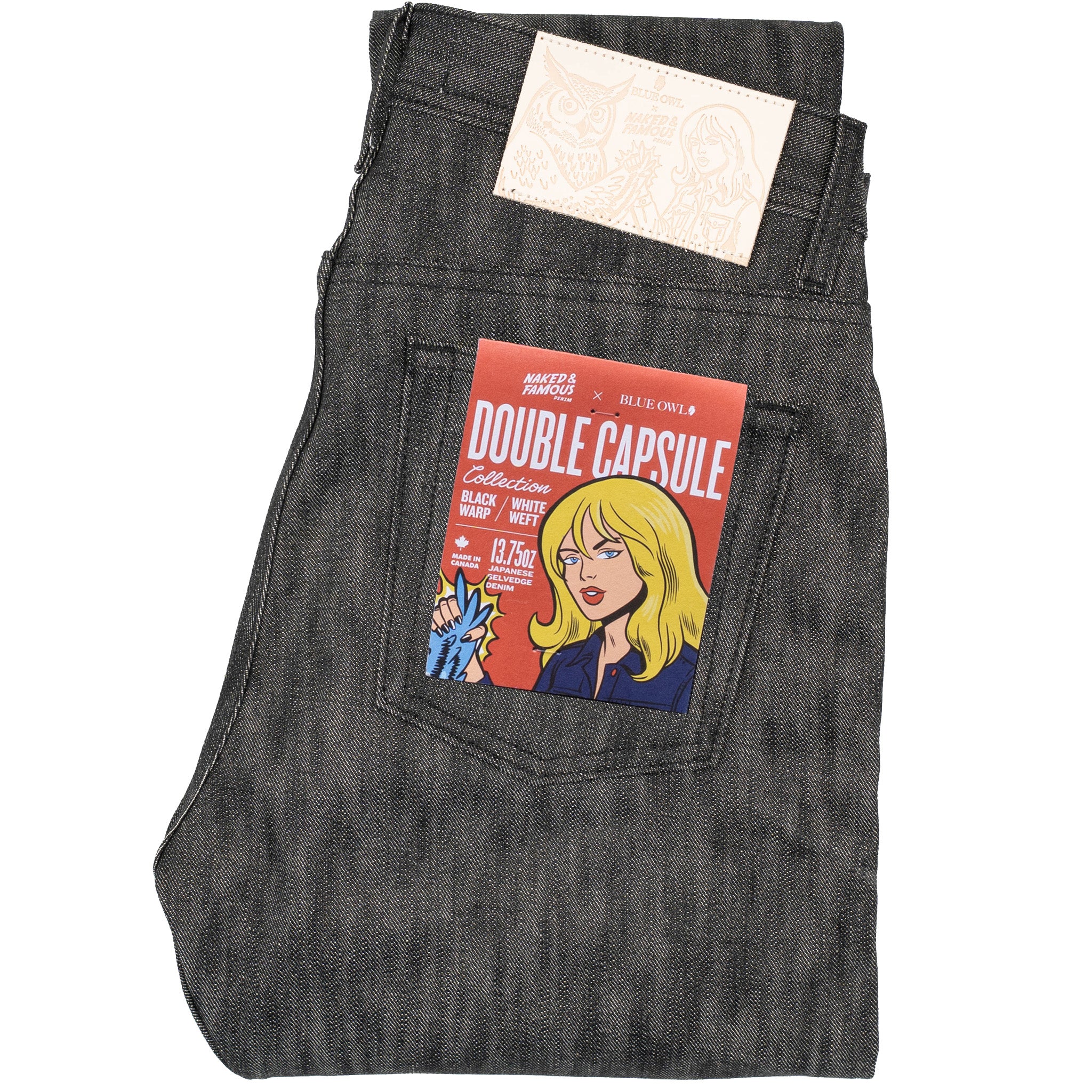 Weird Guy - Double Capsule - Black Warp / White Weft Selvedge by Naked & Famous Denim