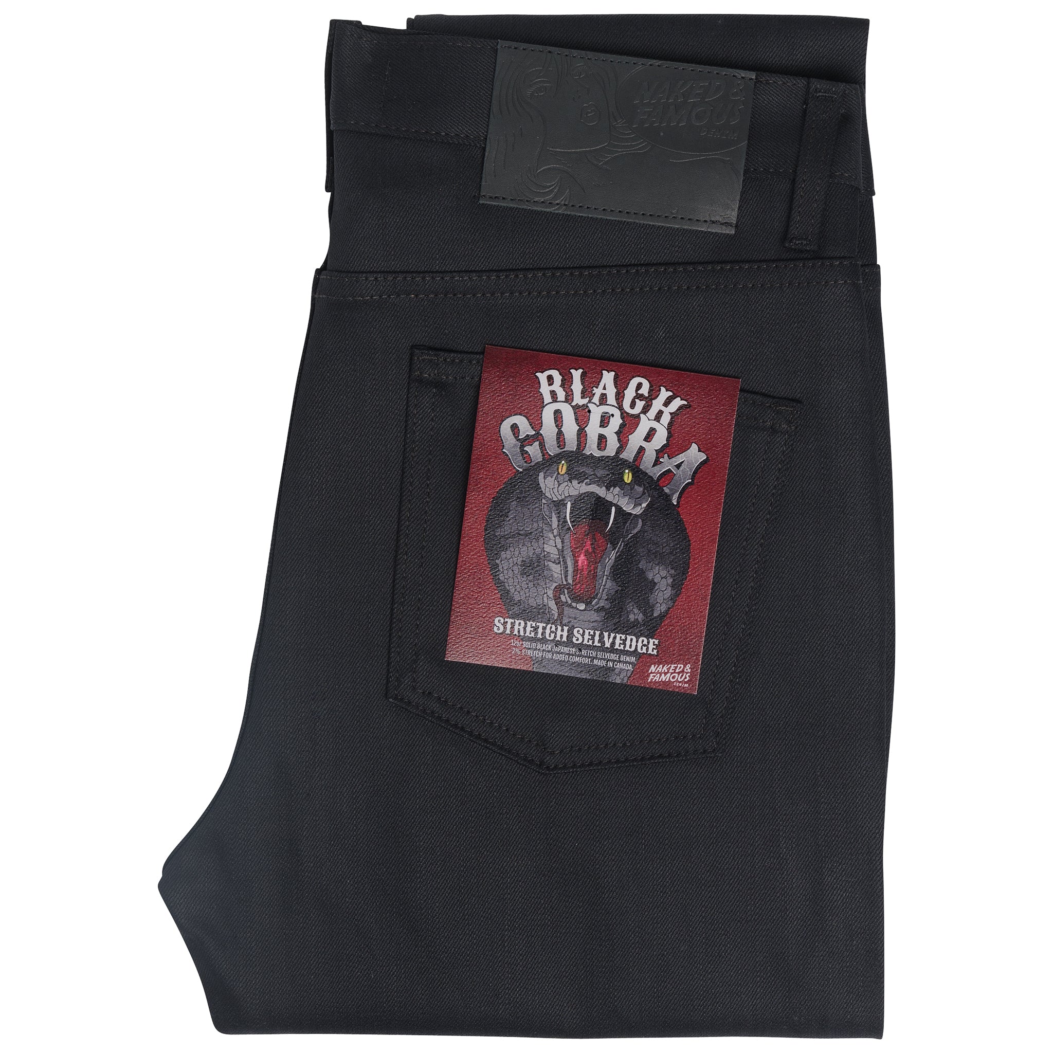 Stacked Guy - Black Cobra Stretch Selvedge by Naked & Famous Denim