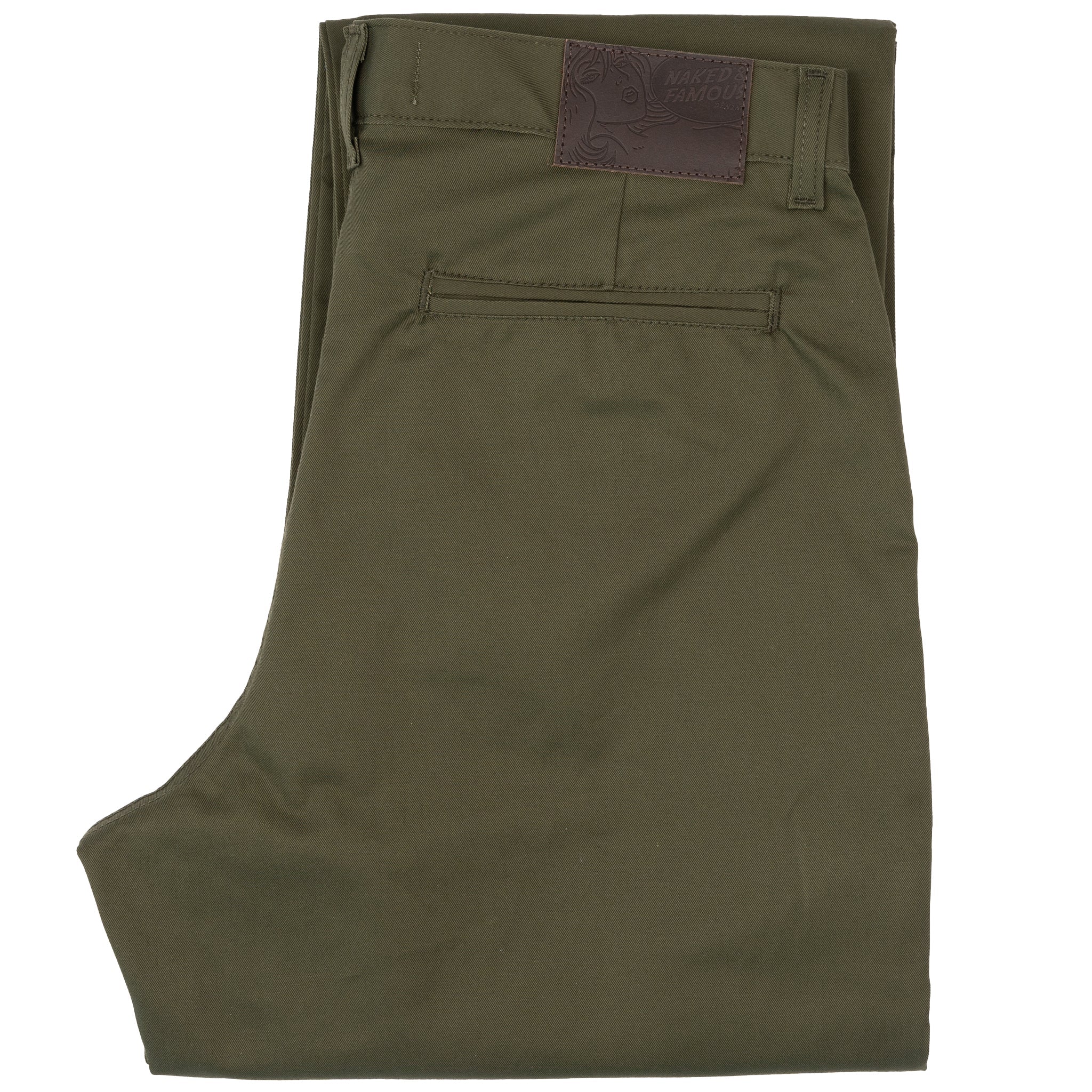 Straight Chino - Green Stretch Twill by Naked & Famous Denim