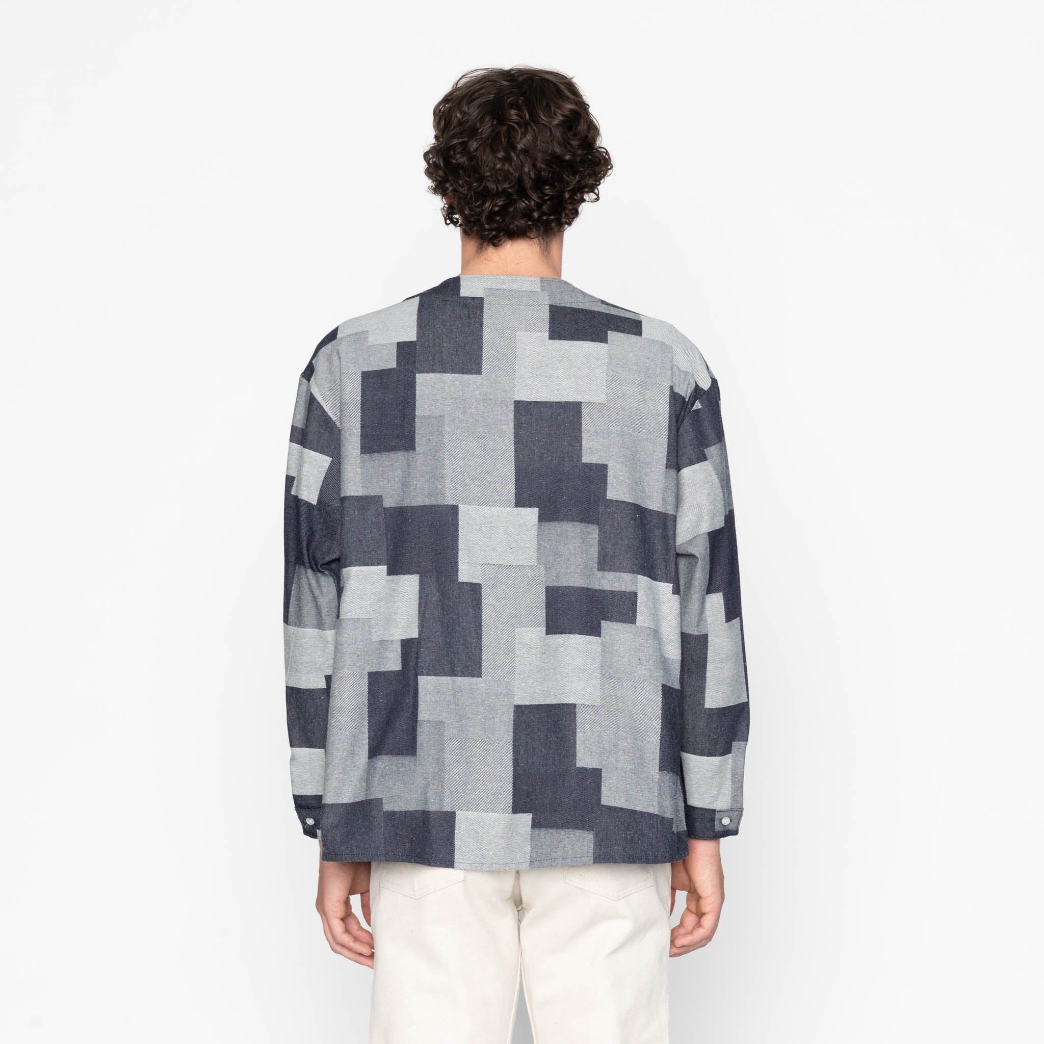 Wise Guy Jacket - Jacquard Denim - Indigo by Naked & Famous Denim