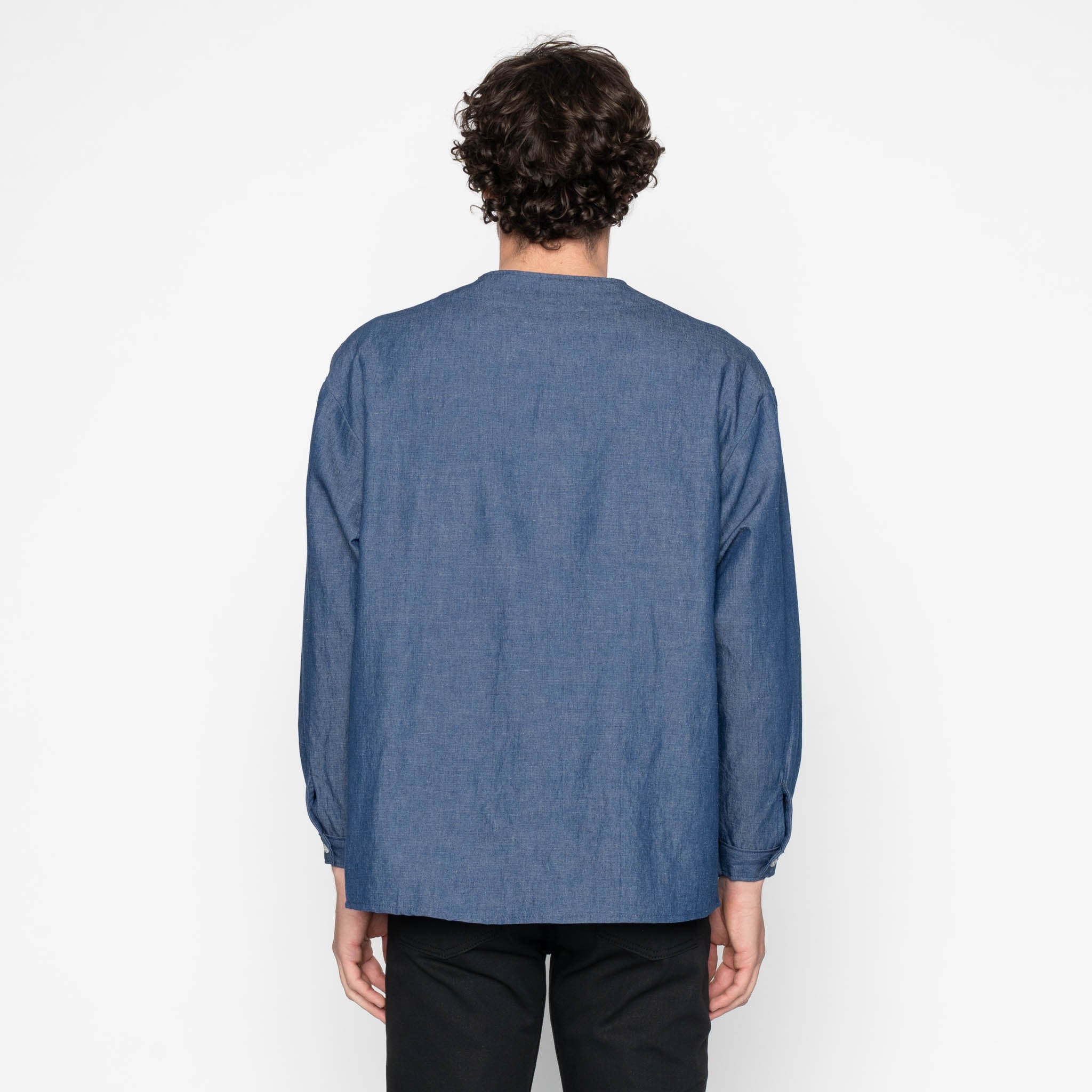 Wise Guy Jacket - Linen Blend Denim - Indigo by Naked & Famous Denim