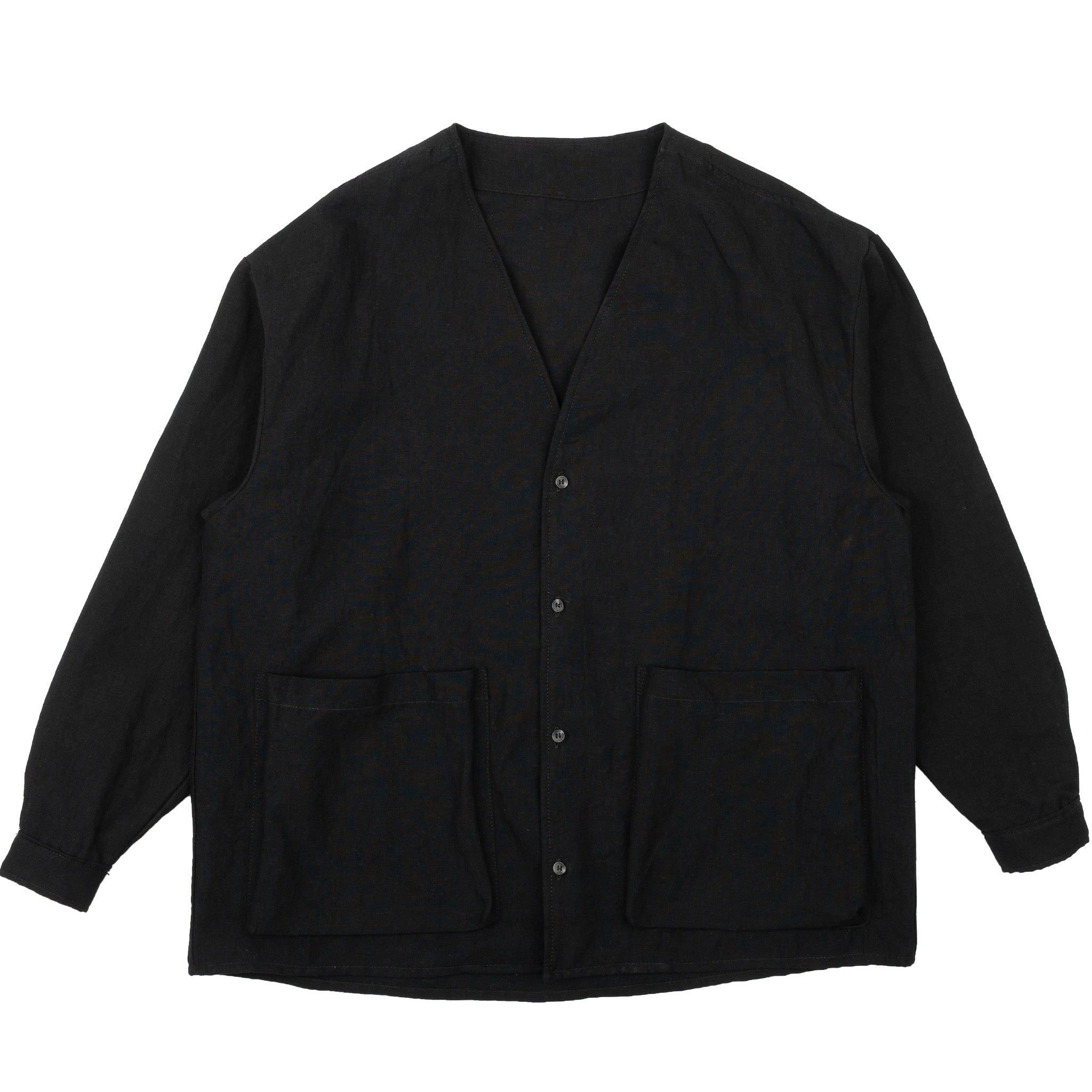 Wise Guy Jacket - Linen Blend Denim - Black by Naked & Famous Denim