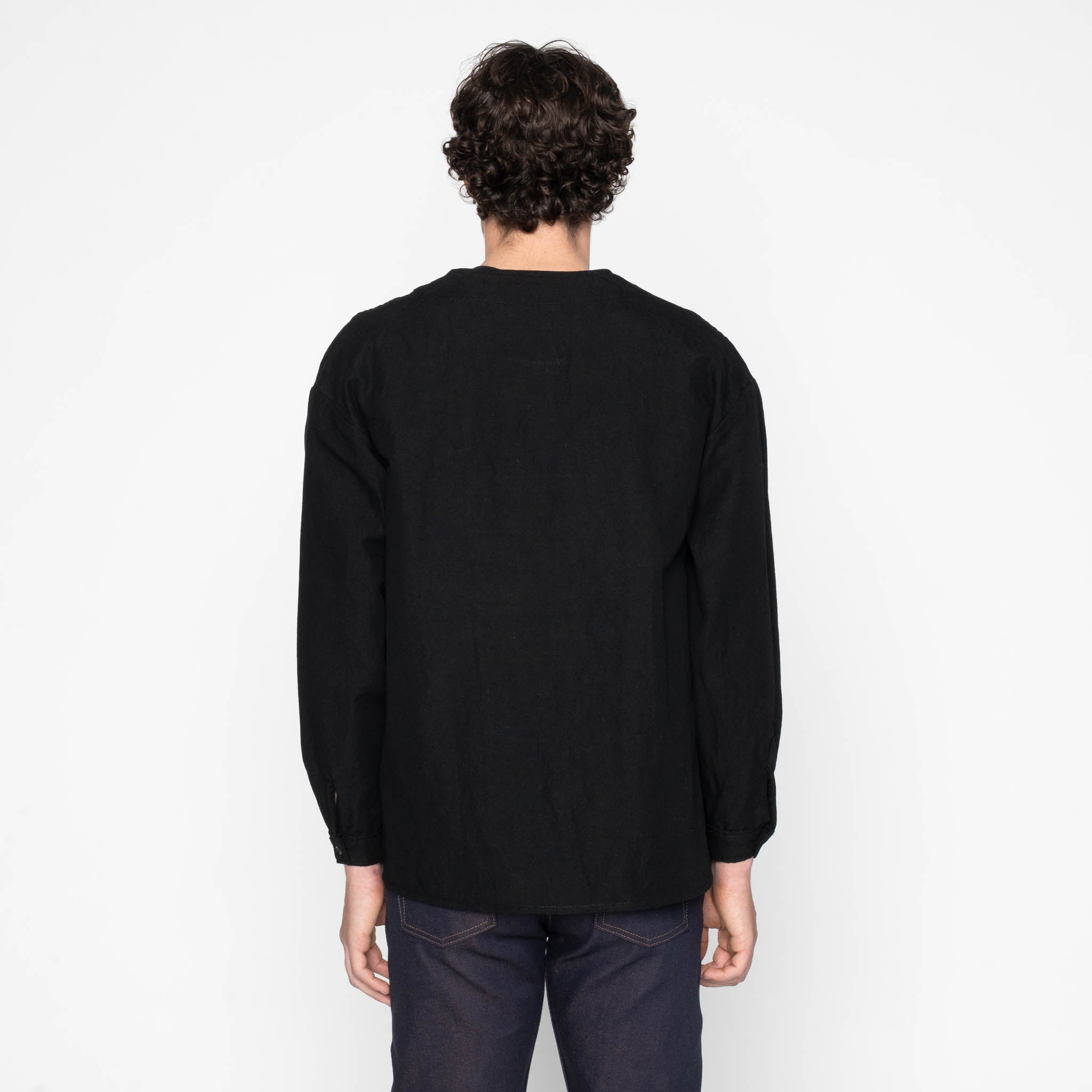 Wise Guy Jacket - Linen Blend Denim - Black by Naked & Famous Denim