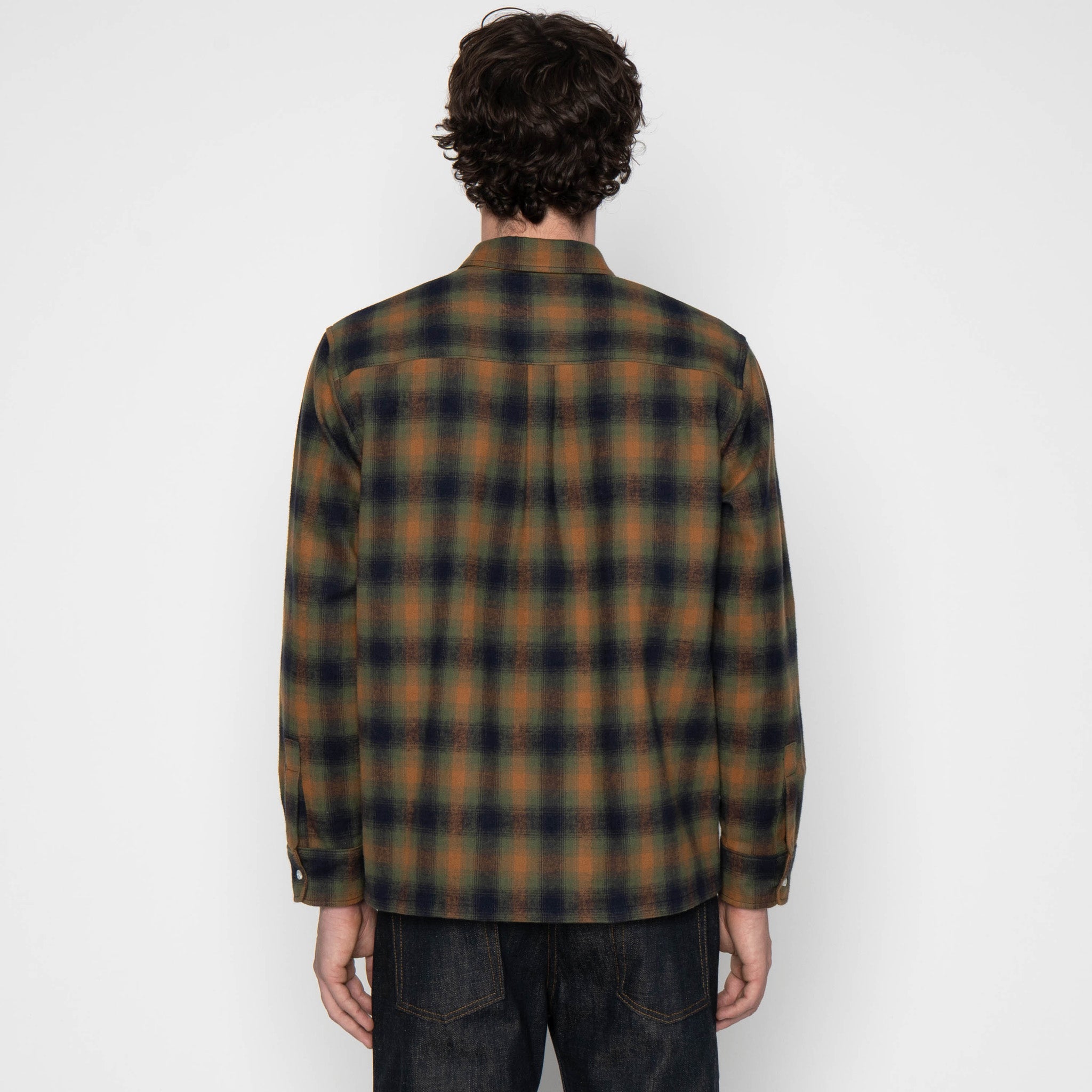 True Shirt - Shaggy Flannel - Moss Green by Naked & Famous Denim