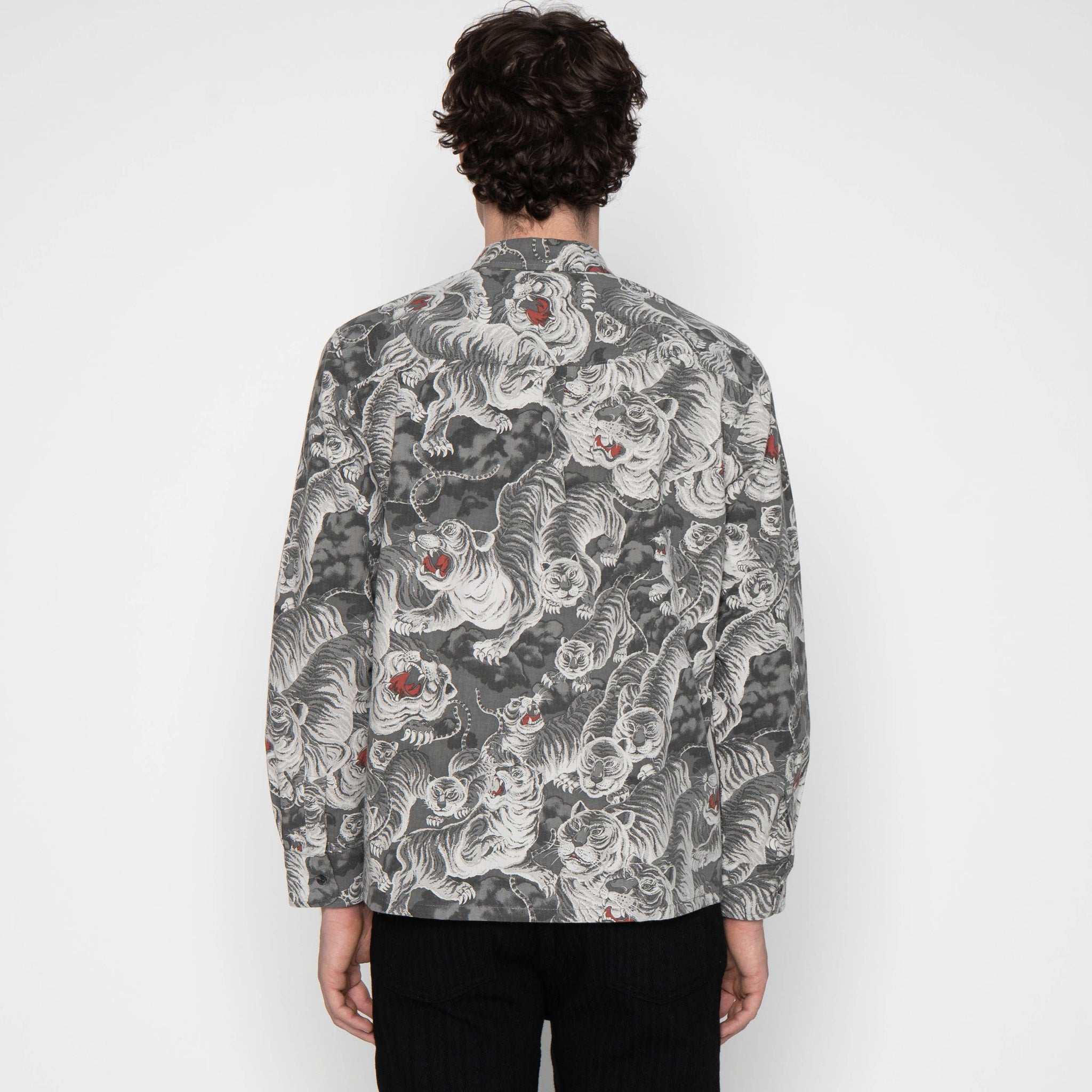 True Shirt - Japanese Tigers Sumi - Charcoal by Naked & Famous Denim