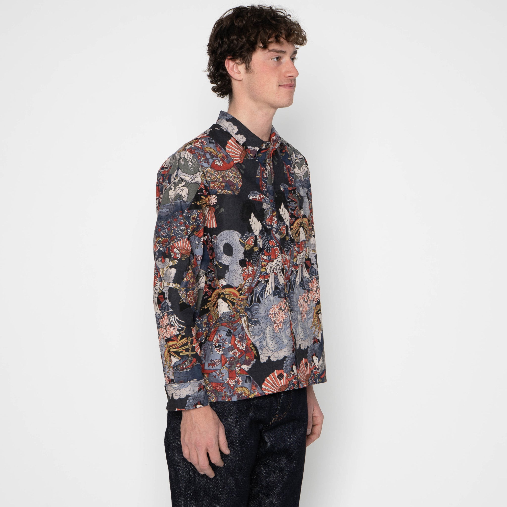 True Shirt - Samurai Print - Black by Naked & Famous Denim