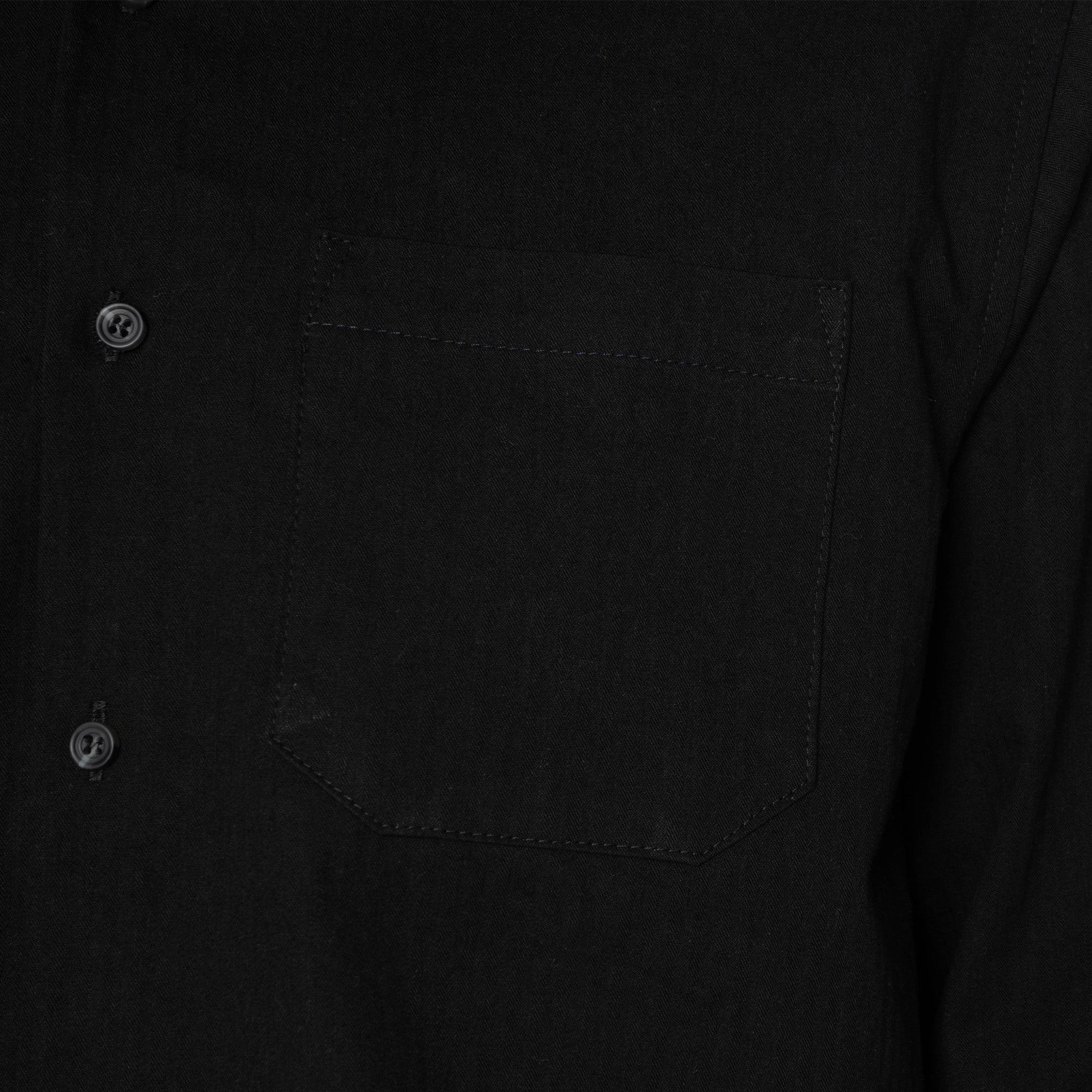 True Shirt - Black Herringbone Denim - Black by Naked & Famous Denim