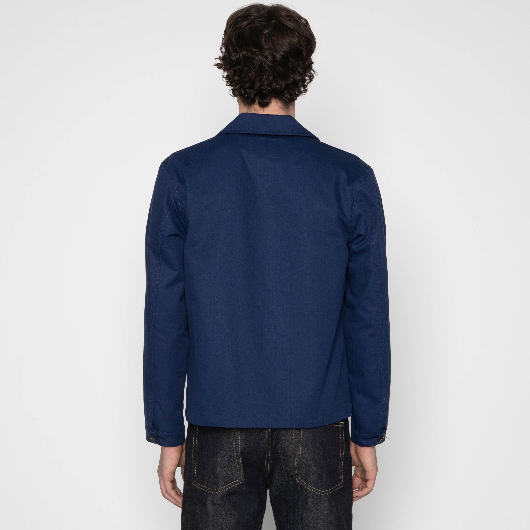 Utility Jacket - 1940s Military Organic Herringbone - Workwear Blue by Naked & Famous Denim