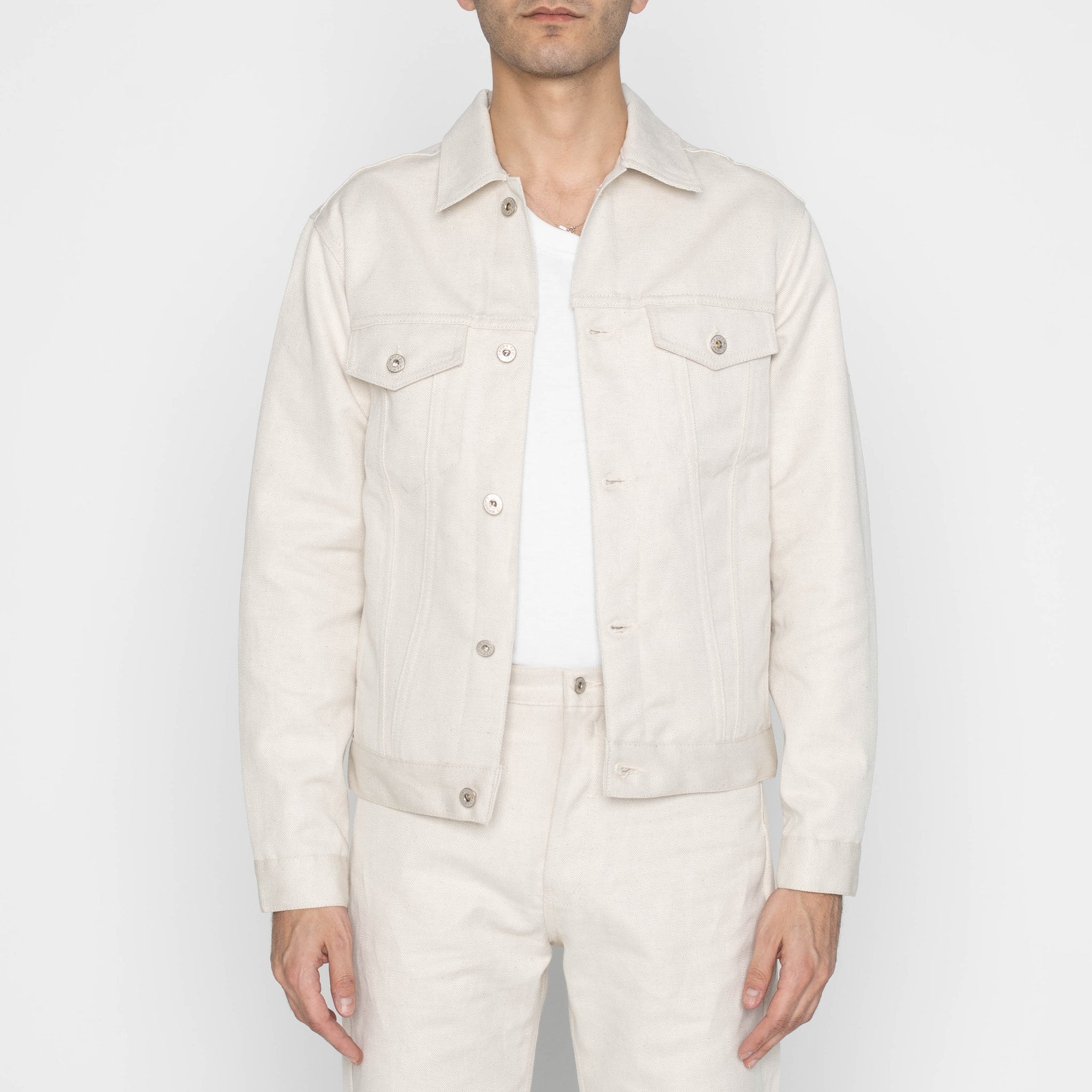 Denim Jacket - Tabi Selvedge - Off White by Naked & Famous Denim