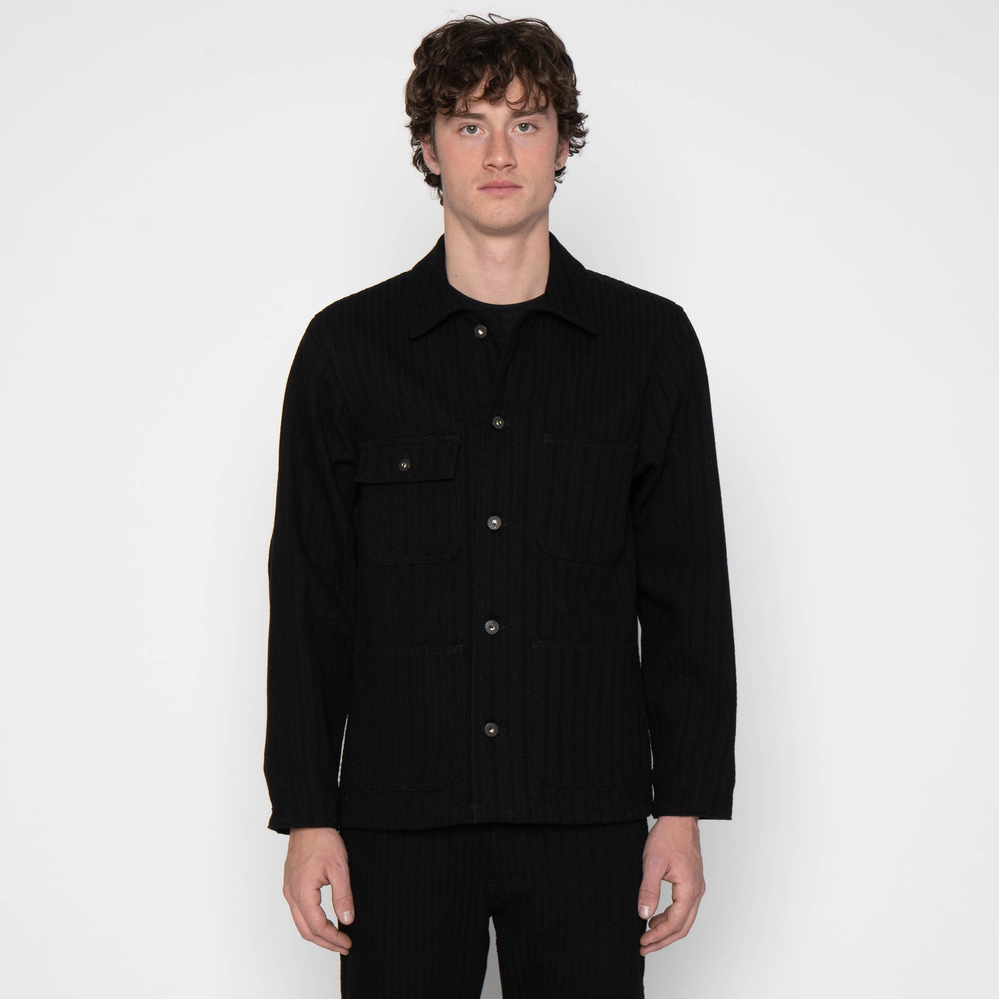 Chore Coat - Black Sugiaya by Naked & Famous Denim