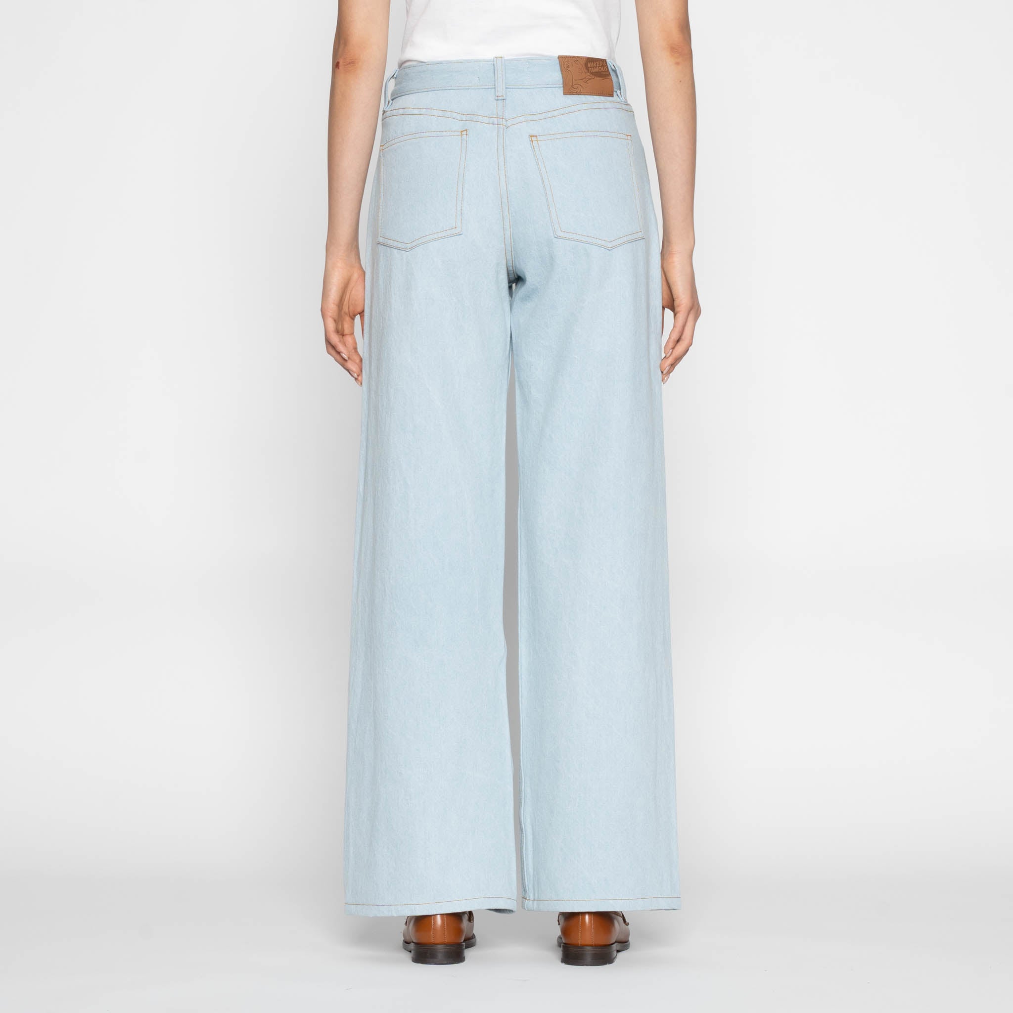 Wide Wild West - Secret Agent Denim - Bleach Blue by Naked & Famous Denim