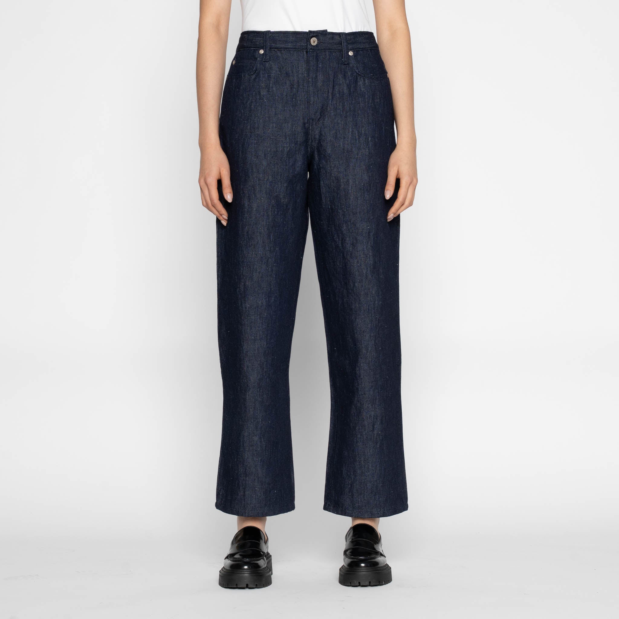 Bestie - Linen Blend Denim - Indigo by Naked & Famous Denim