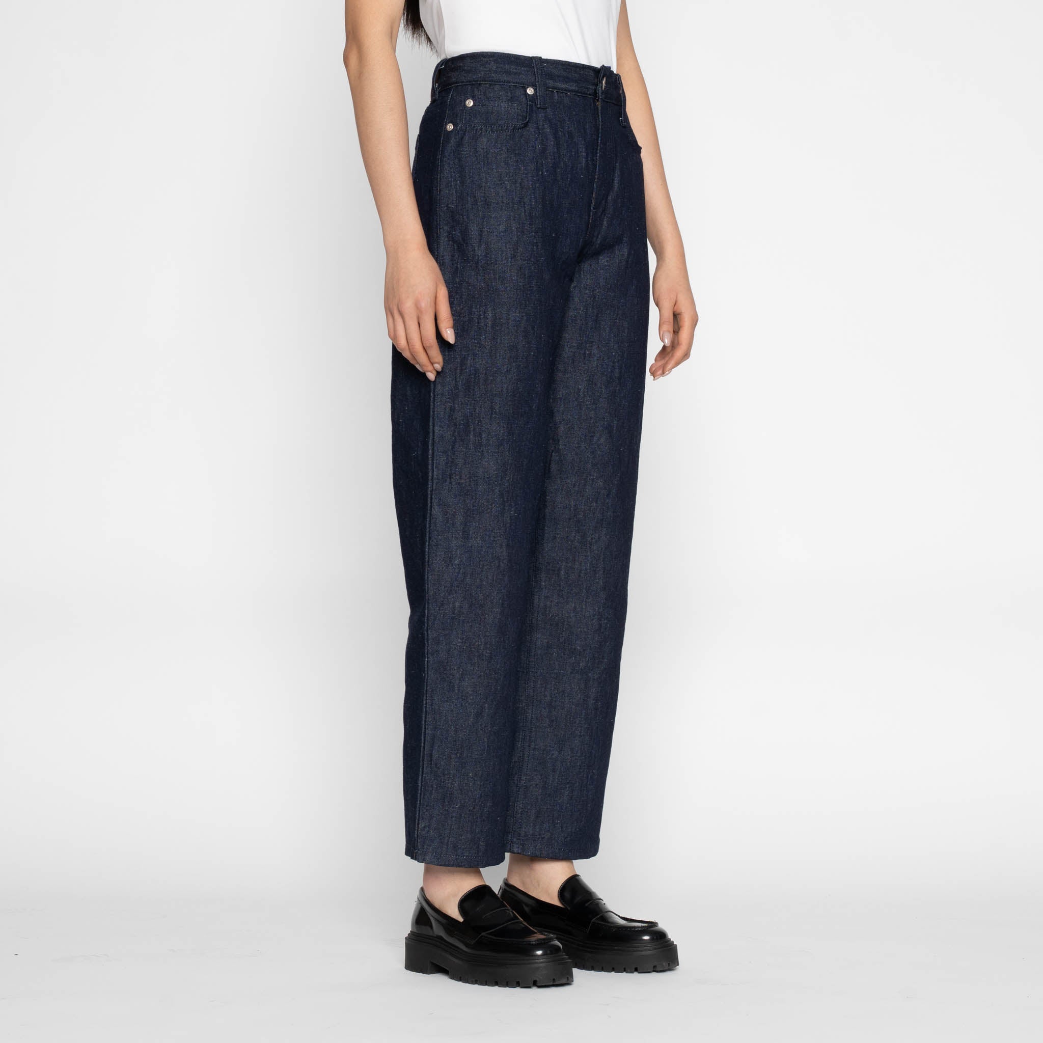 Bestie - Linen Blend Denim - Indigo by Naked & Famous Denim