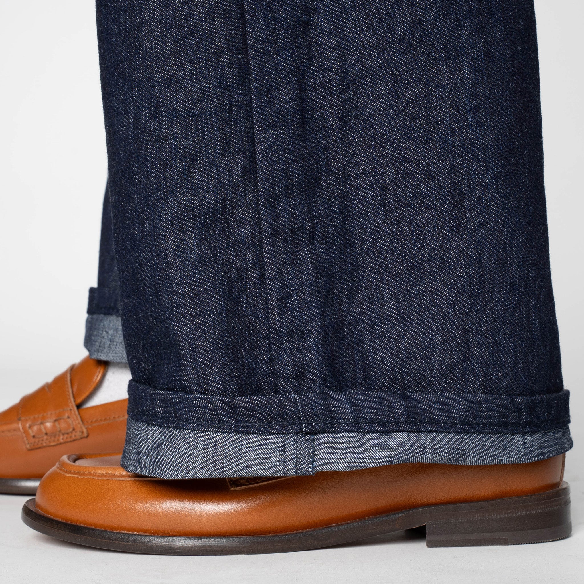 Wide Wild West - Linen Blend Denim - Indigo by Naked & Famous Denim
