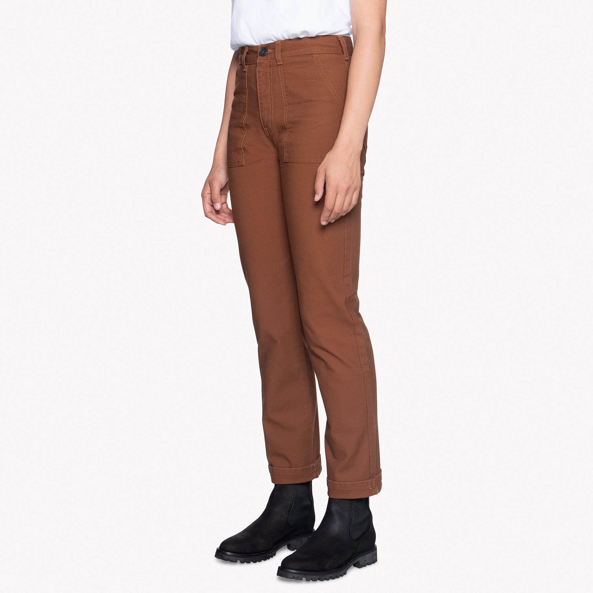 Fatigue Pant - Brick Canvas by Naked & Famous Denim