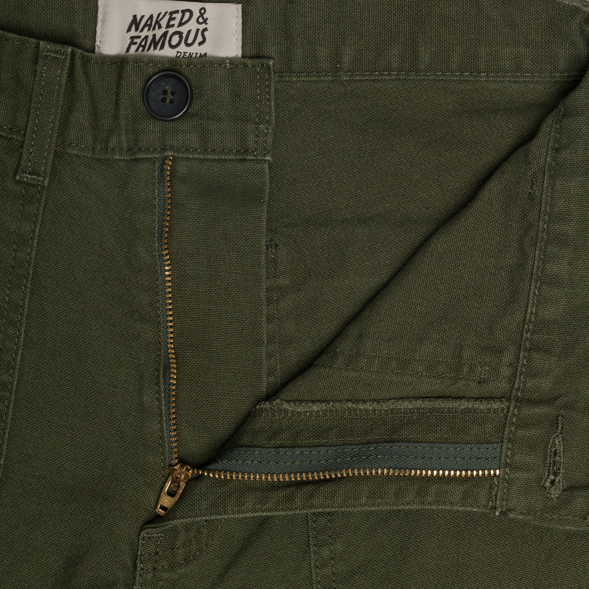 Fatigue Pant - Green Canvas by Naked & Famous Denim