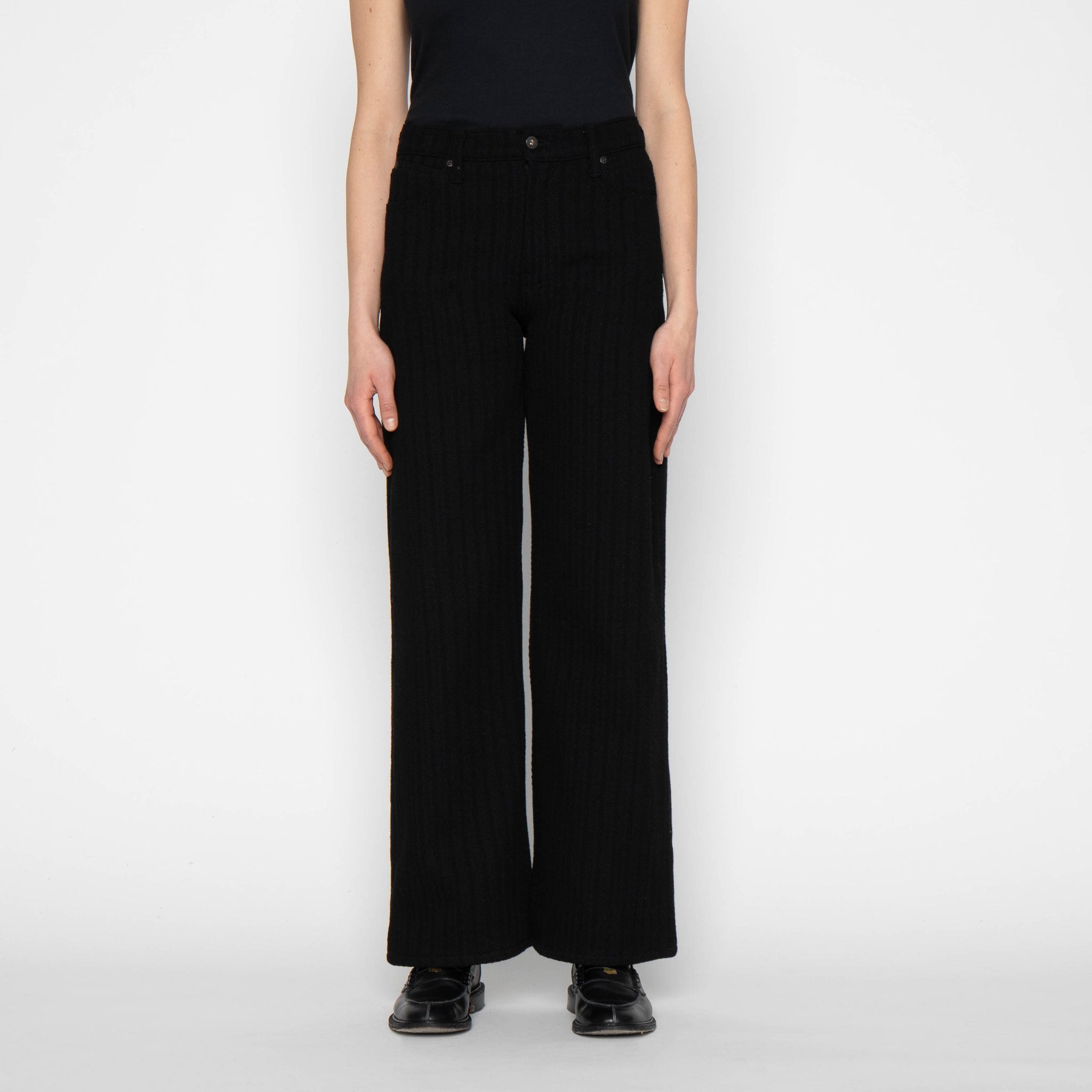 Wide Wild West - Black Sugiaya by Naked & Famous Denim