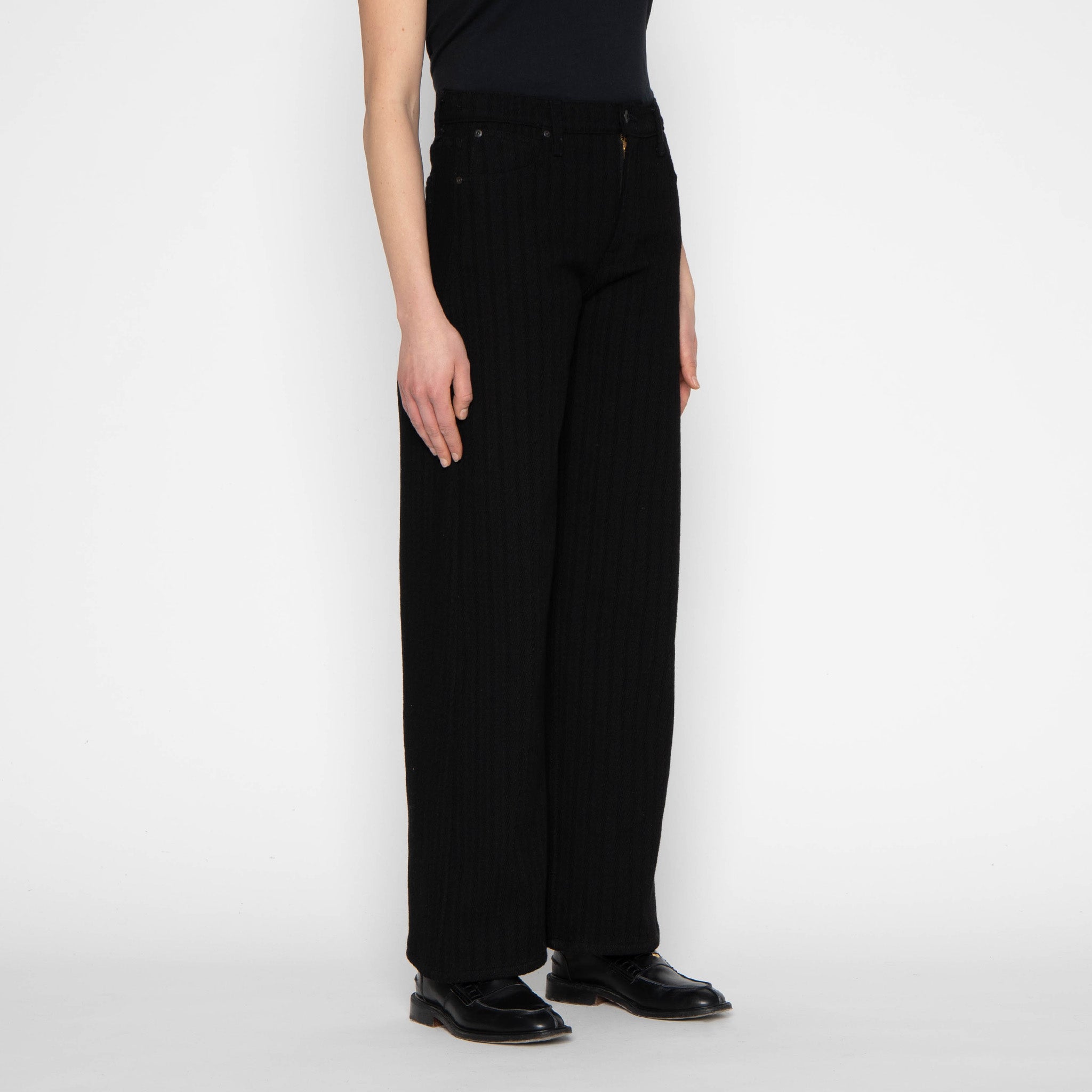 Wide Wild West - Black Sugiaya by Naked & Famous Denim