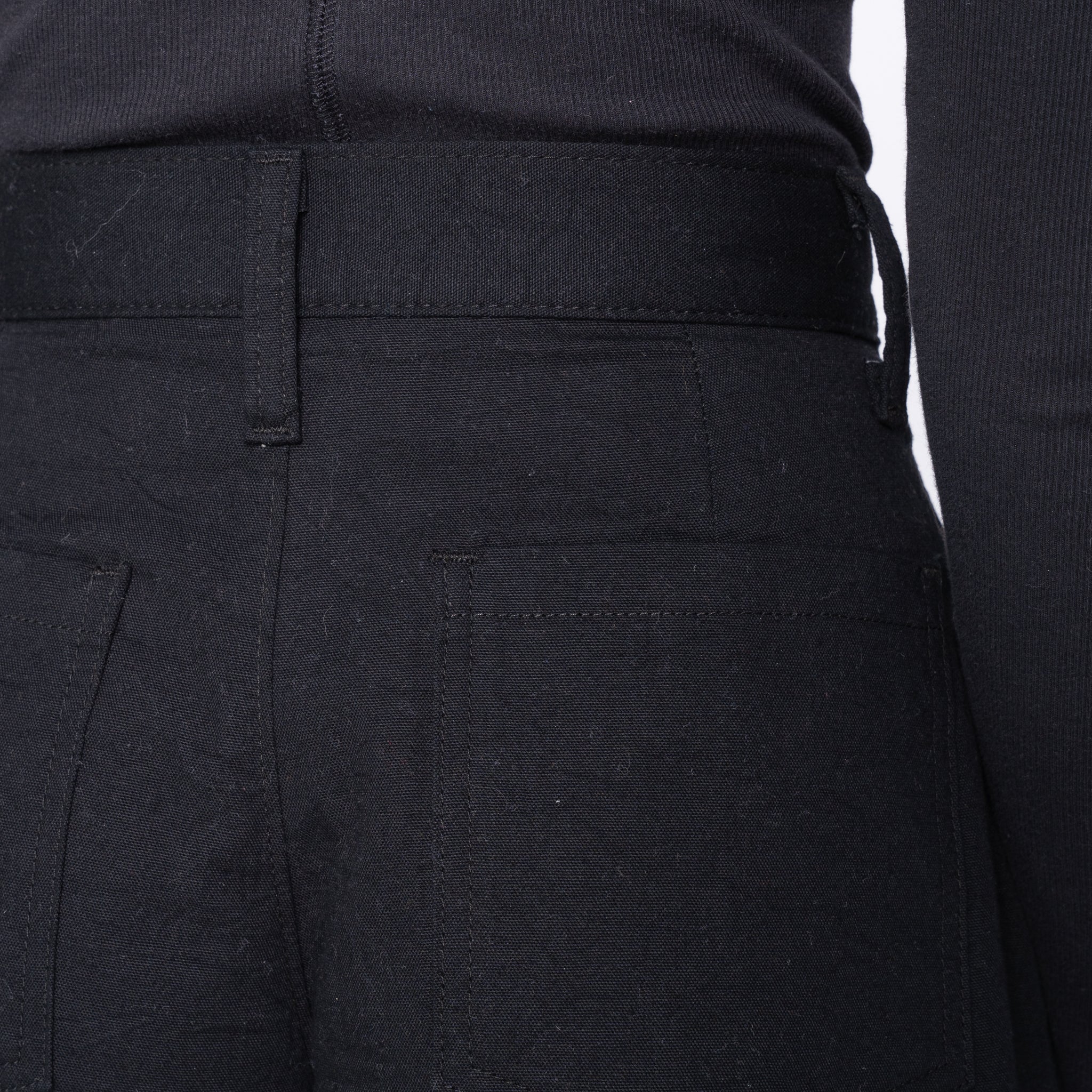 Wide Leg Trouser - Rinsed Oxford - Black by Naked & Famous Denim