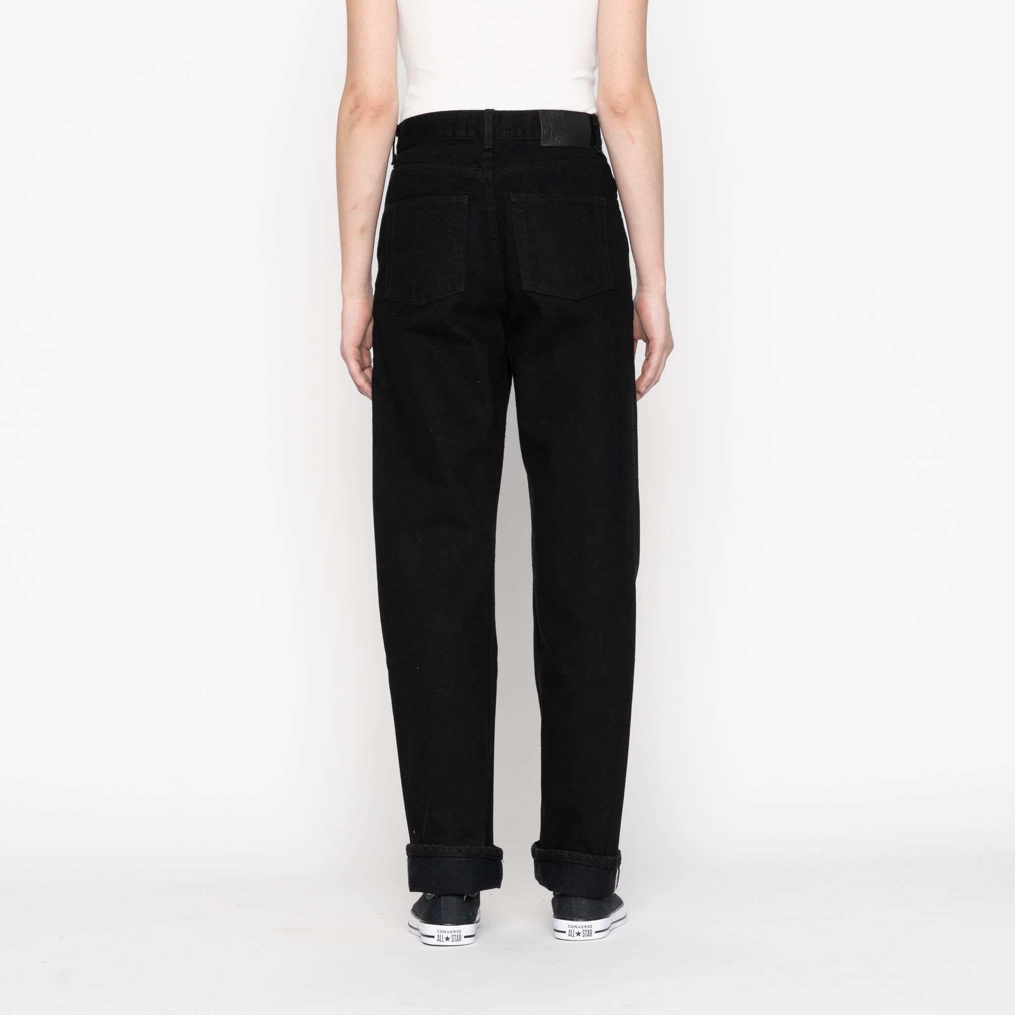 True Girl - Solid Black Selvedge Washed by Naked & Famous Denim