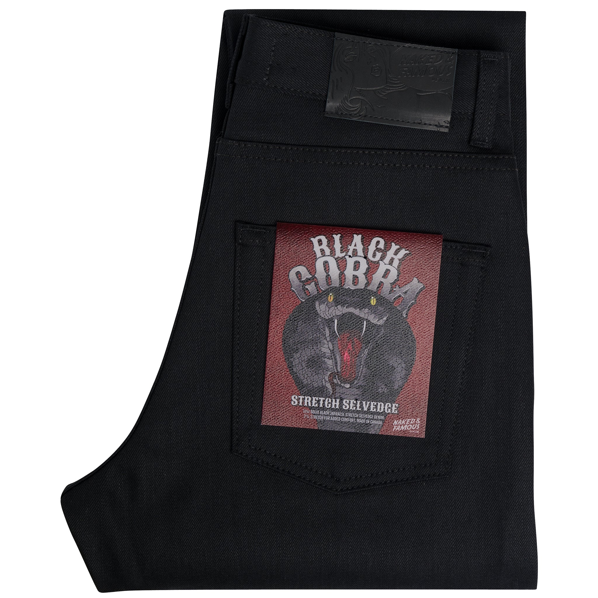 Max - Black Cobra Stretch Selvedge by Naked & Famous Denim