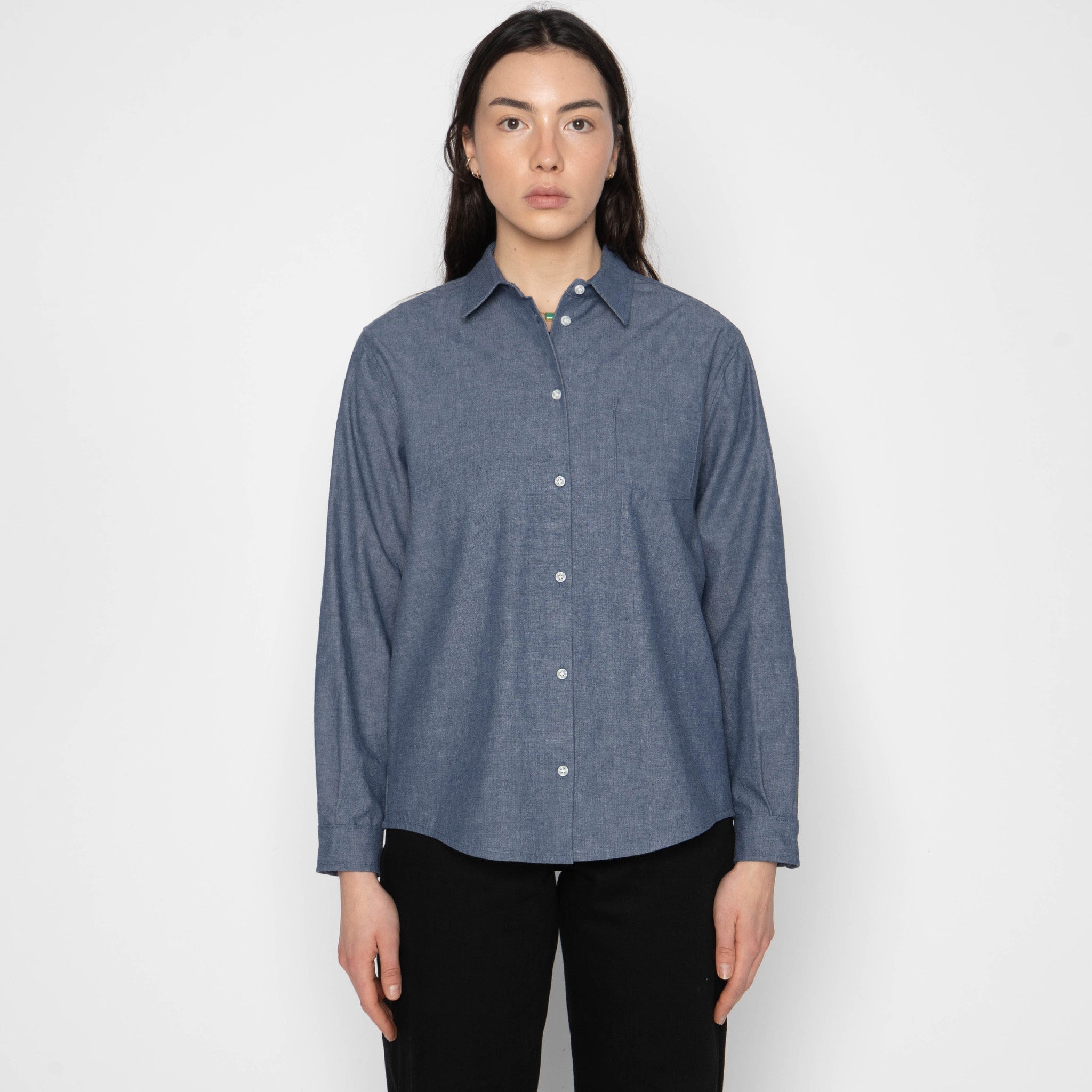 Judy Shirt - Vintage Selvedge Chambray - Blue by Naked & Famous Denim