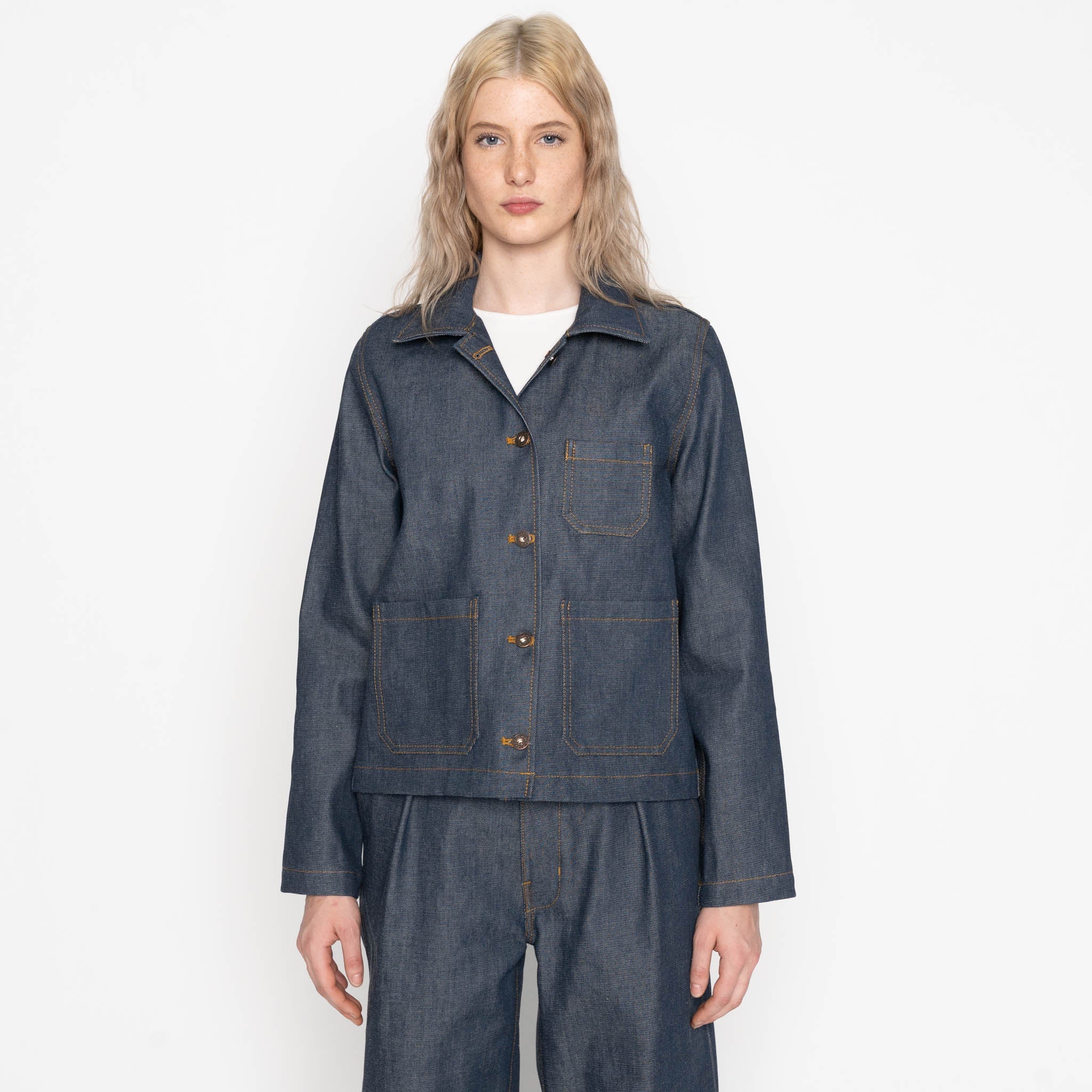 Gracie Jacket - Natural Indigo - Indigo by Naked & Famous Denim