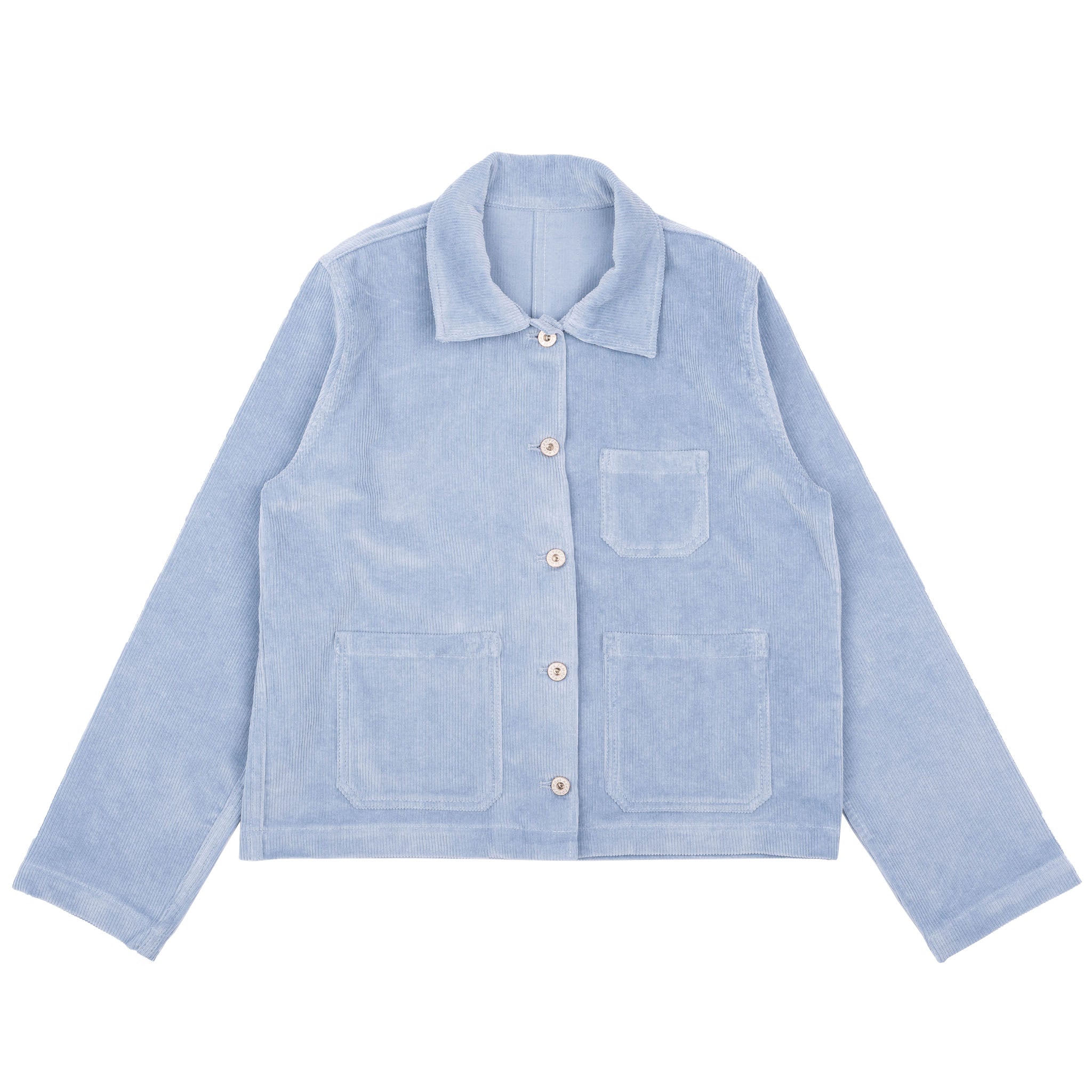 Gracie Jacket - Organic Faded Corduroy - Pale Indigo by Naked & Famous Denim