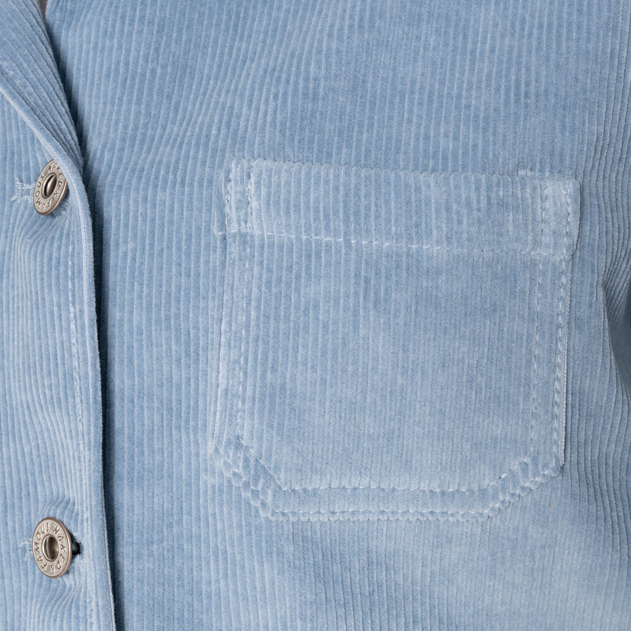 Gracie Jacket - Organic Faded Corduroy - Pale Indigo by Naked & Famous Denim