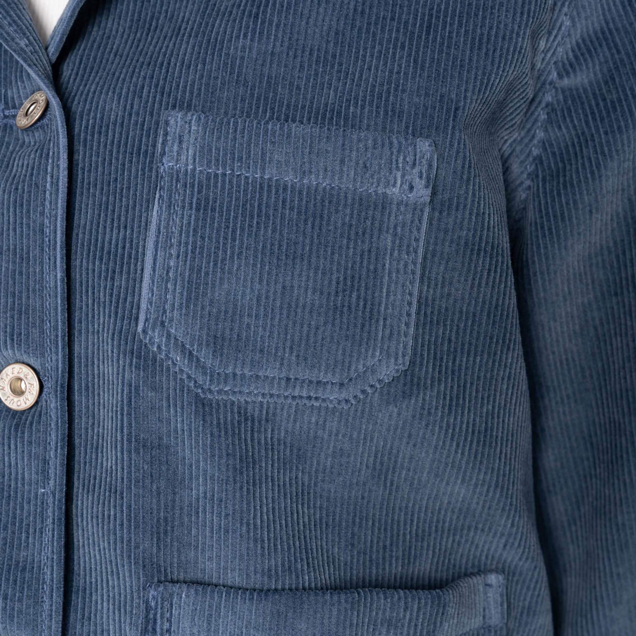 Gracie Jacket - Organic Faded Corduroy - Indigo by Naked & Famous Denim
