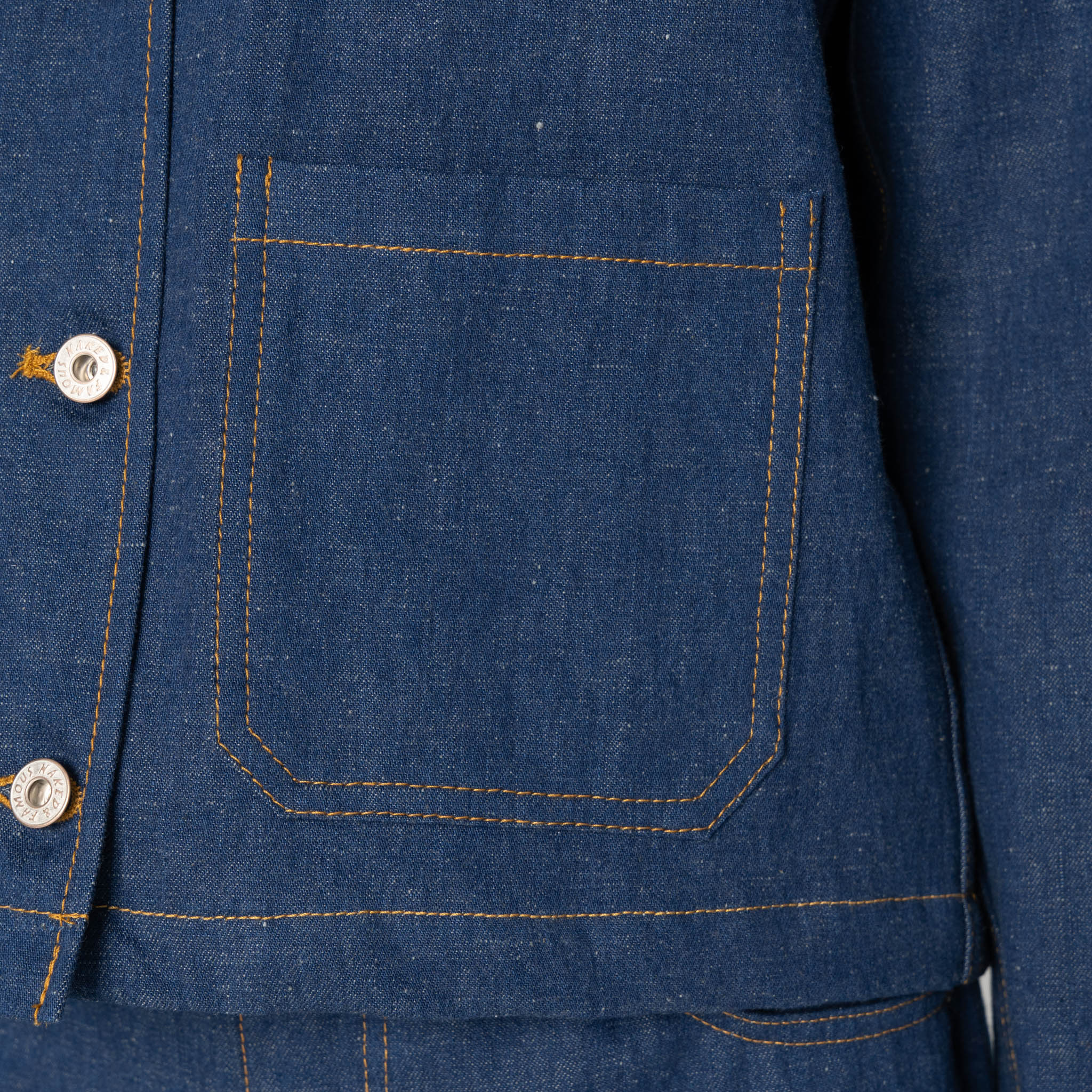 Gracie Jacket - 2x1 Dungaree Nep Denim - Mid Indigo by Naked & Famous Denim