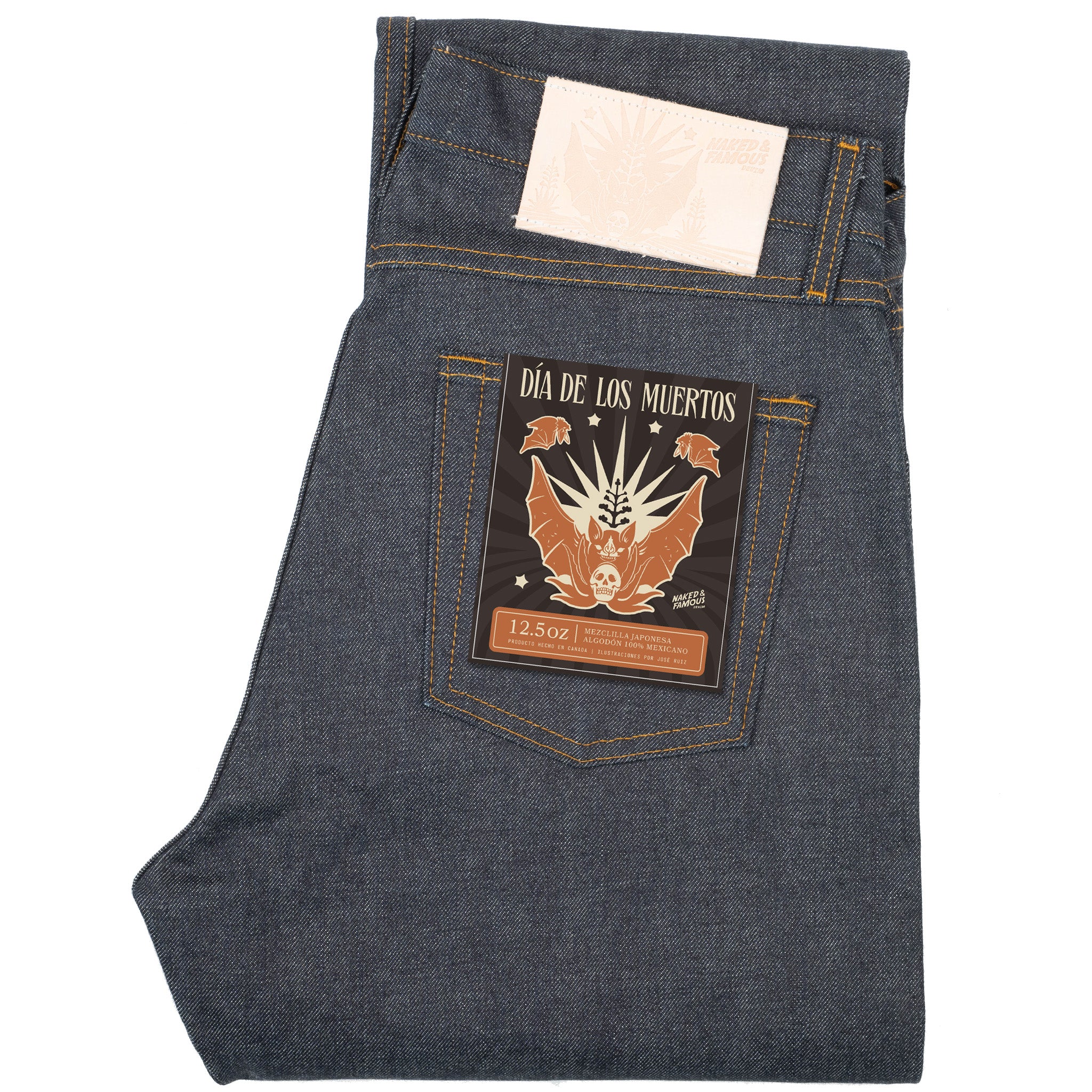 True Guy - Dia De Los Muertos Selvedge - Bat by Naked & Famous Denim