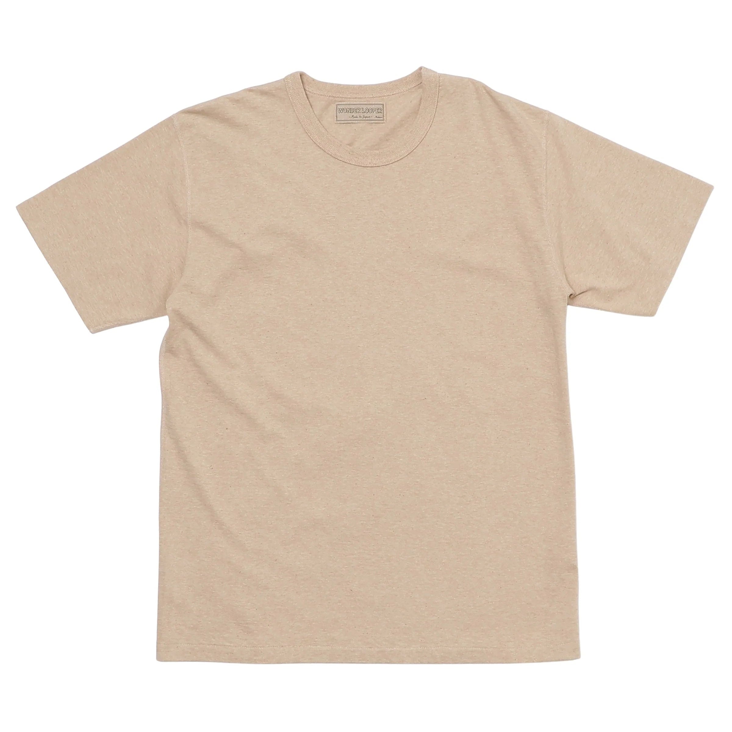 Crewneck T-shirt - Foxfibre® Tsuriami - Coyote 15 by Wonder Looper