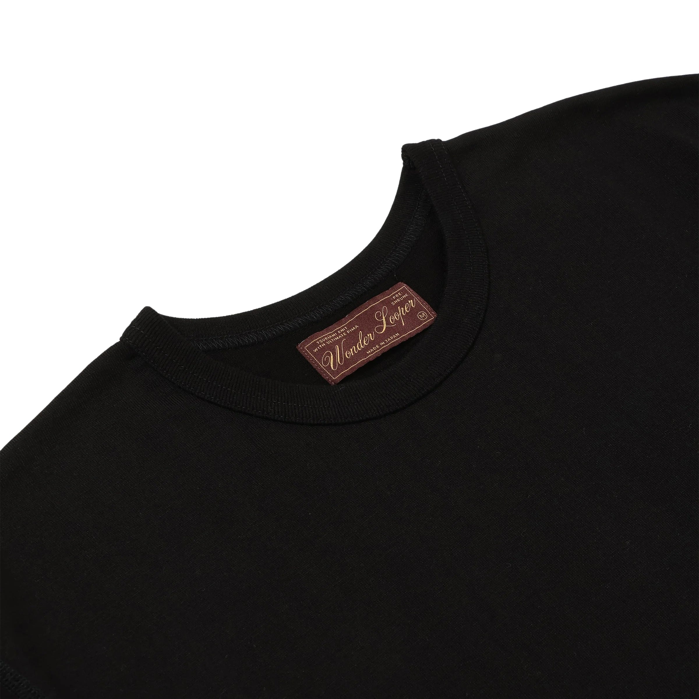 Crewneck T-shirt - Ultimate Pima Tsuriami - Black by Wonder Looper