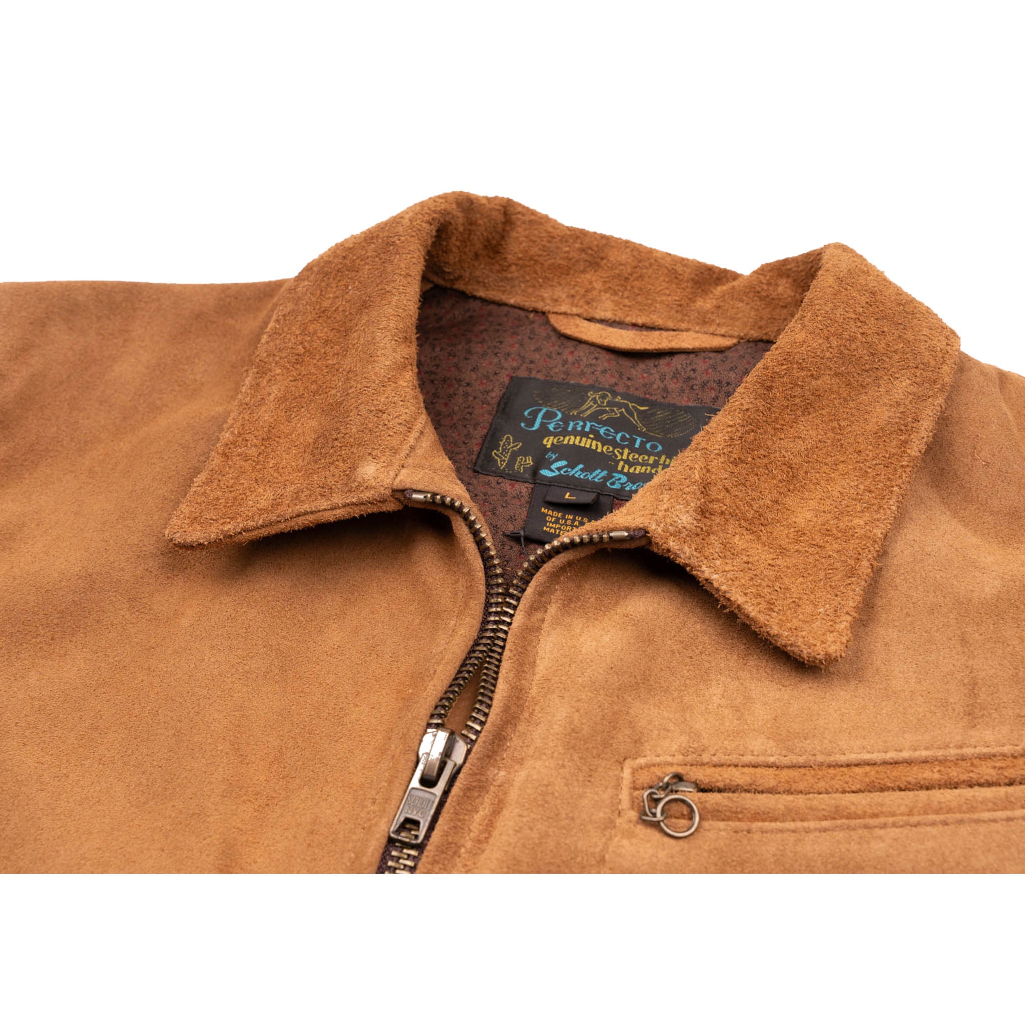 375 - Unlined Rough Out Cowhide Jacket by Schott