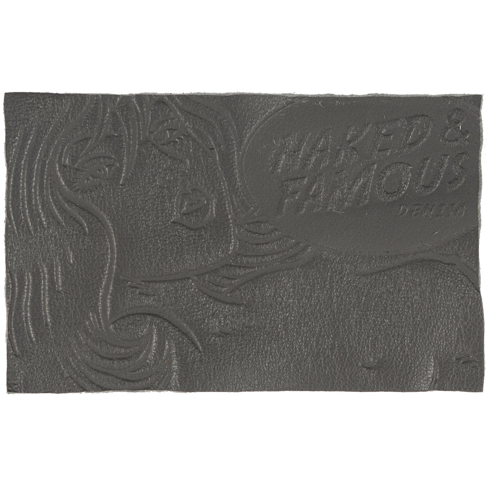 Tragic Blond Leather Patch - Grey Lambskin by Naked & Famous Denim