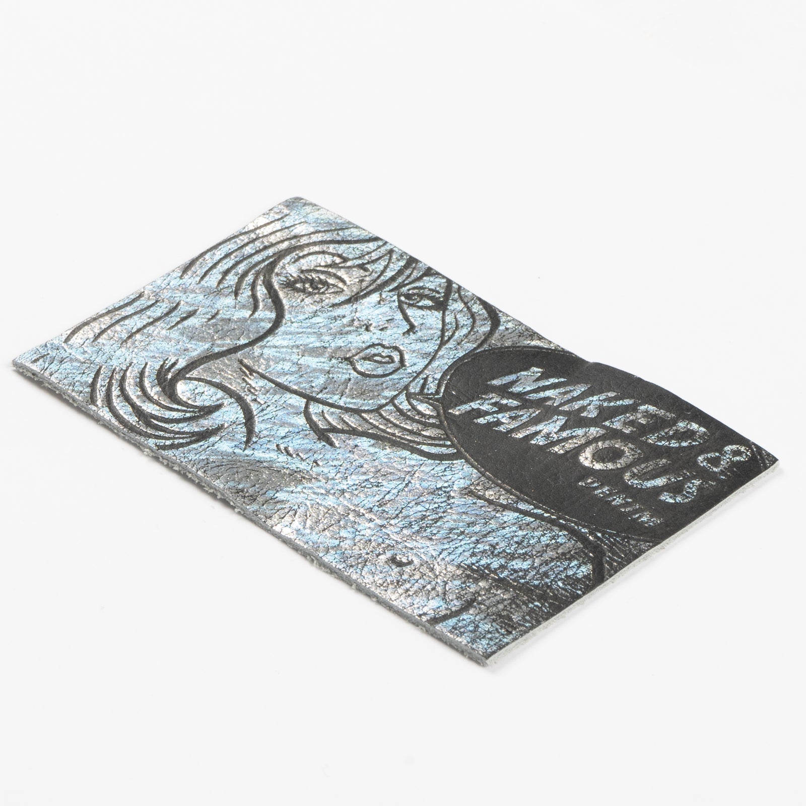 Tragic Blond Leather Patch - Silver Holofoil by Naked & Famous Denim