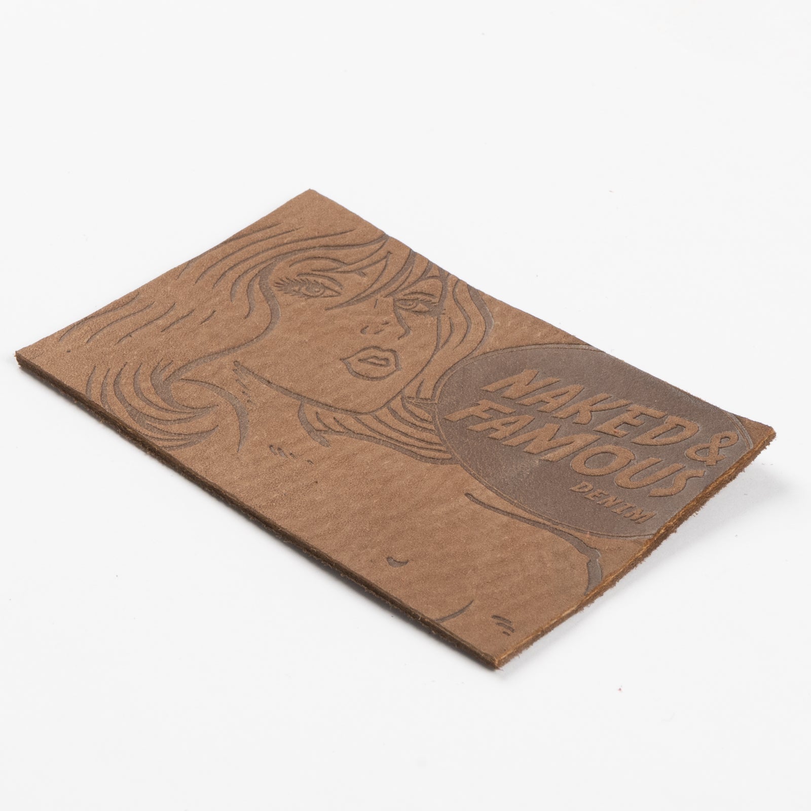 Tragic Blond Leather Patch - Khaki Army by Naked & Famous Denim