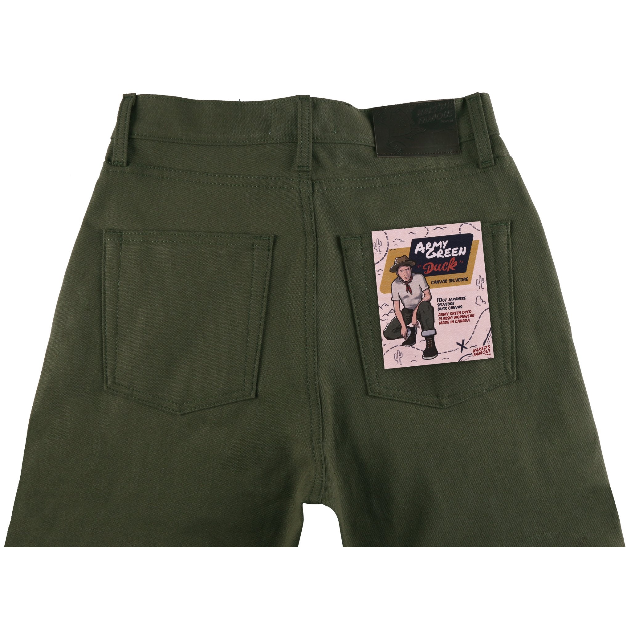 The Classic - Army Green Duck Selvedge by Naked & Famous Denim