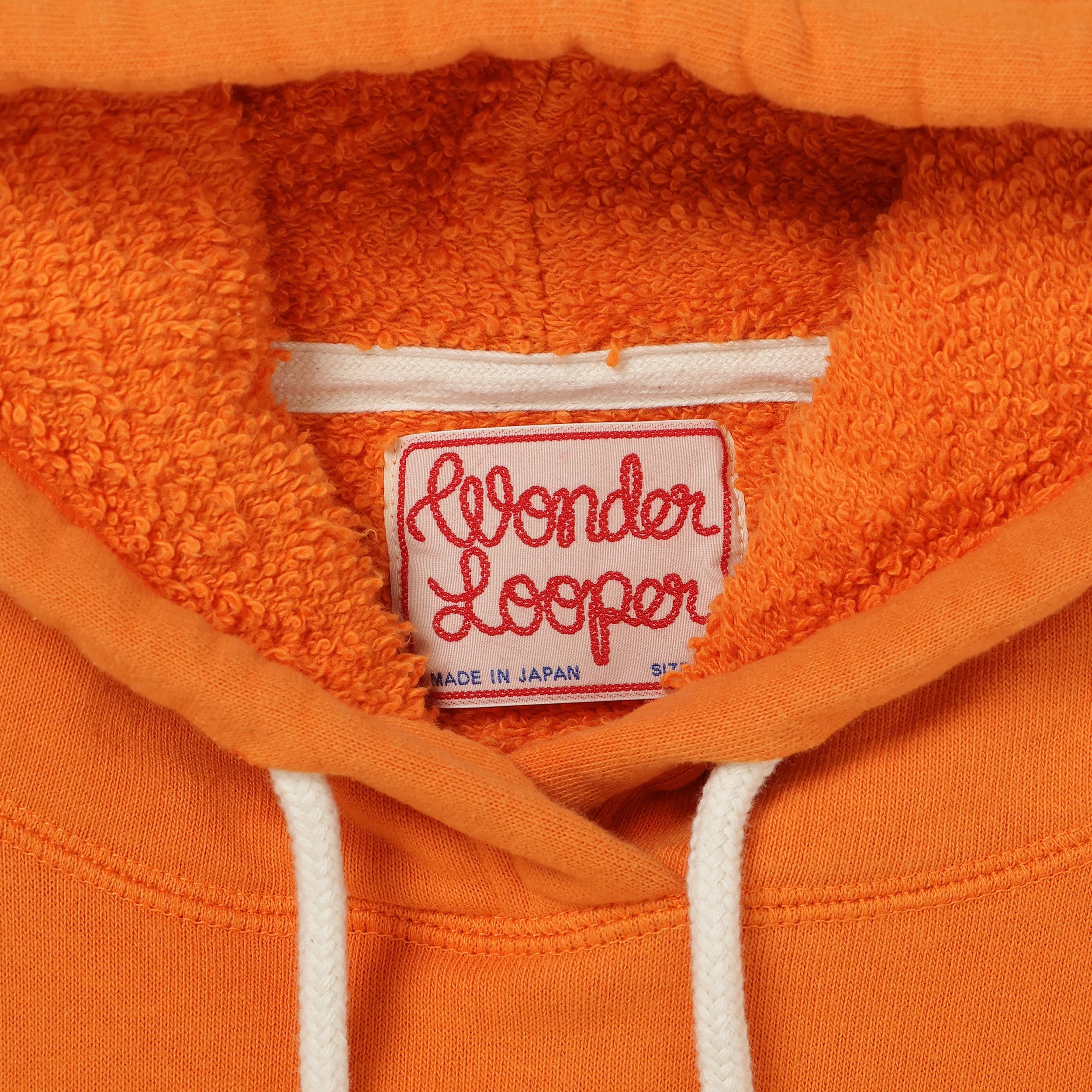 Pullover Hoodie - Super Looper French Terry - Orange by Wonder Looper