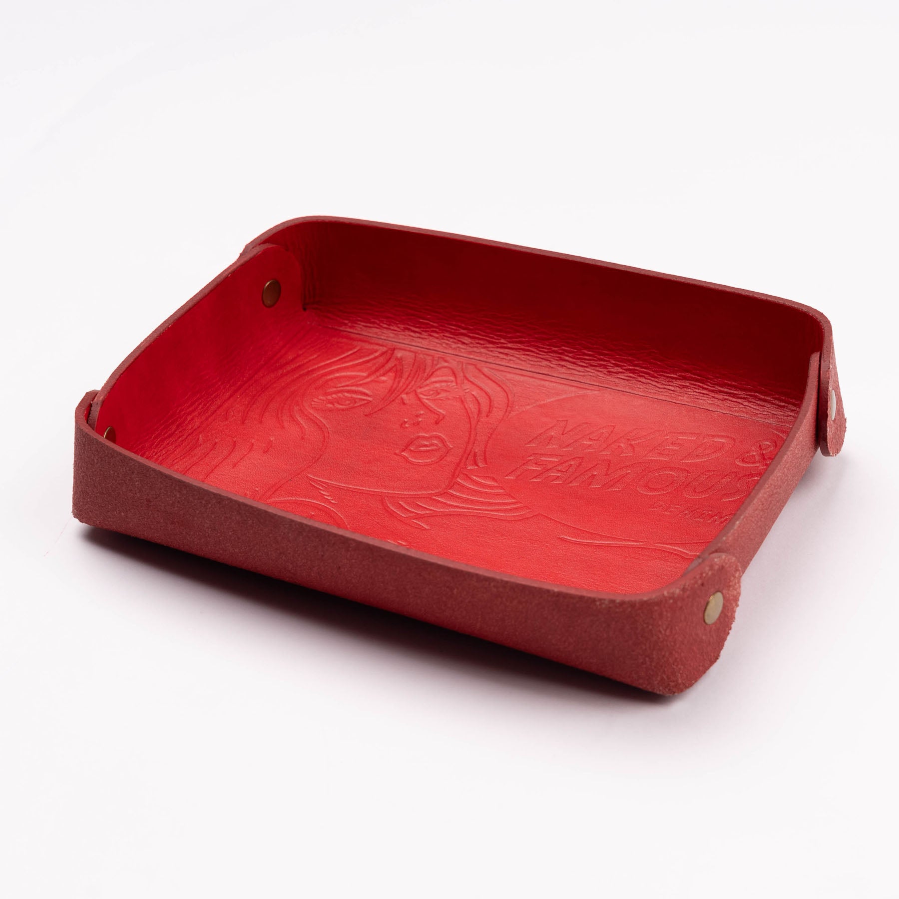 Valet Tray - Bovine Leather - Red by Naked & Famous Denim