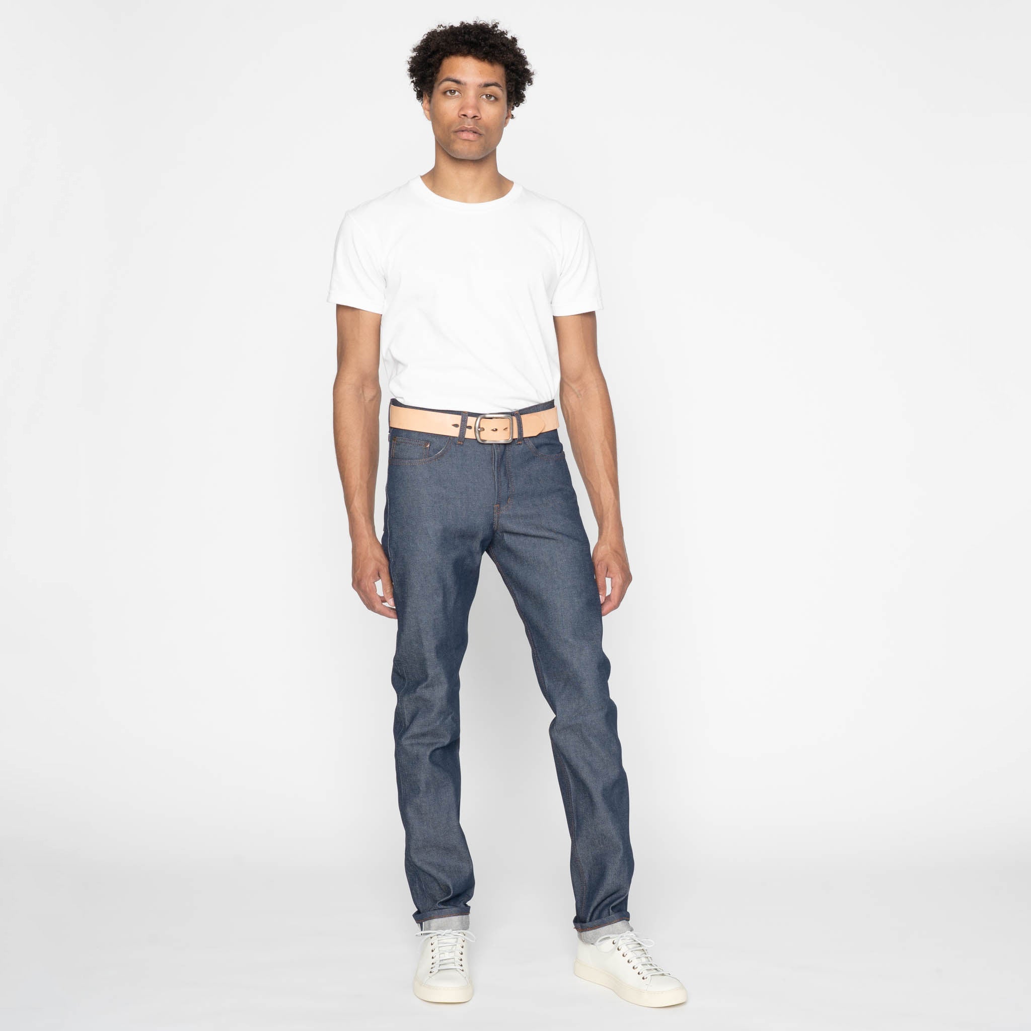 Thick Belt - 7mm Bovine Leather - Natural Tan by Naked & Famous Denim