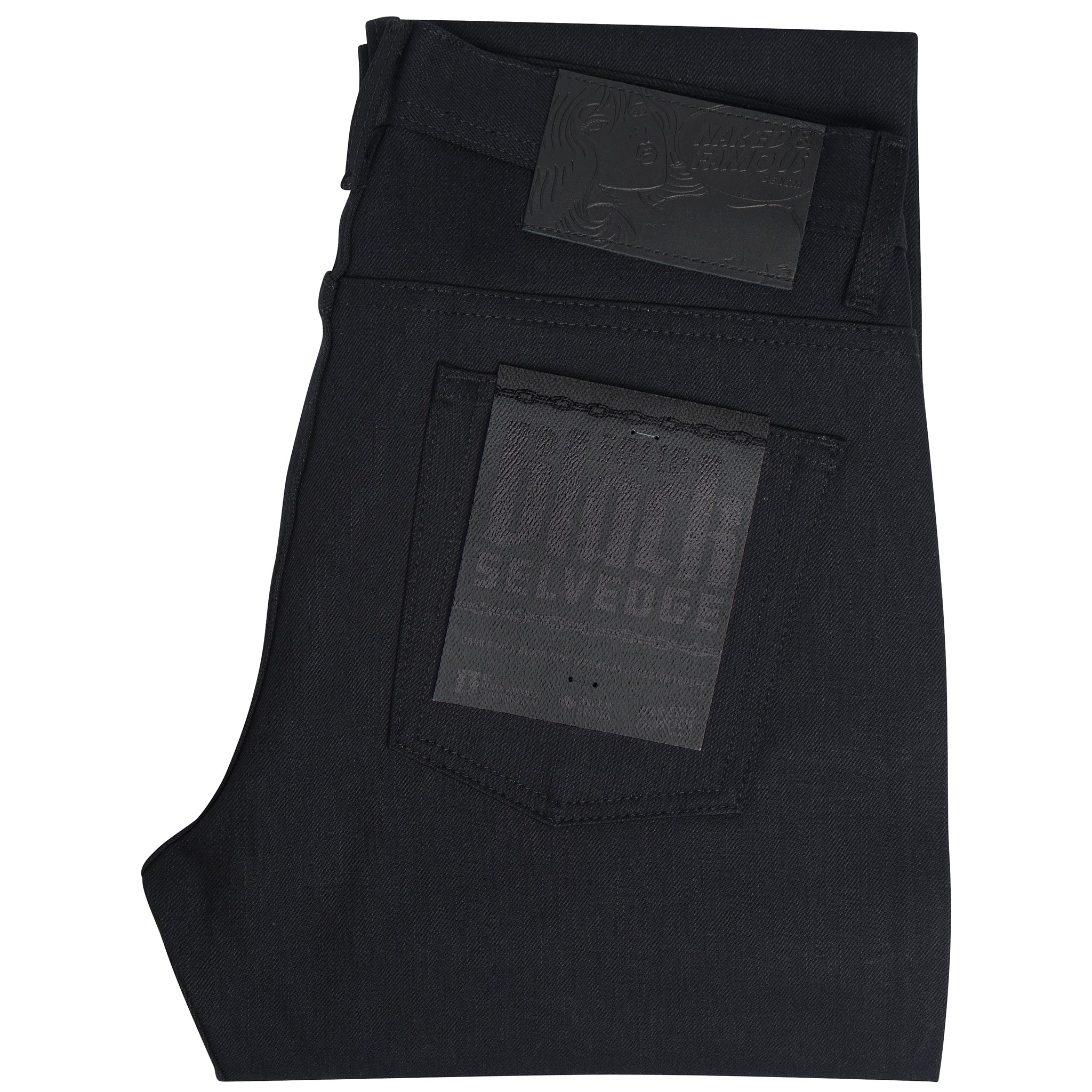 Weird Guy - Solid Black Selvedge - 36" Long Inseam by Naked & Famous Denim
