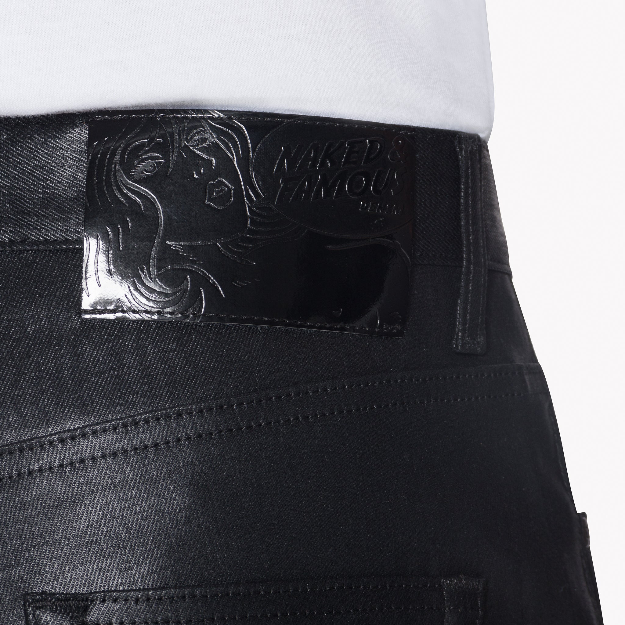 Easy Guy - Wax Coated Black Stretch by Naked & Famous Denim